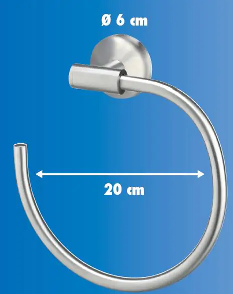 Trendline Handtuchring Edelstahl gebürstet Simple Round Ø 30 cm
