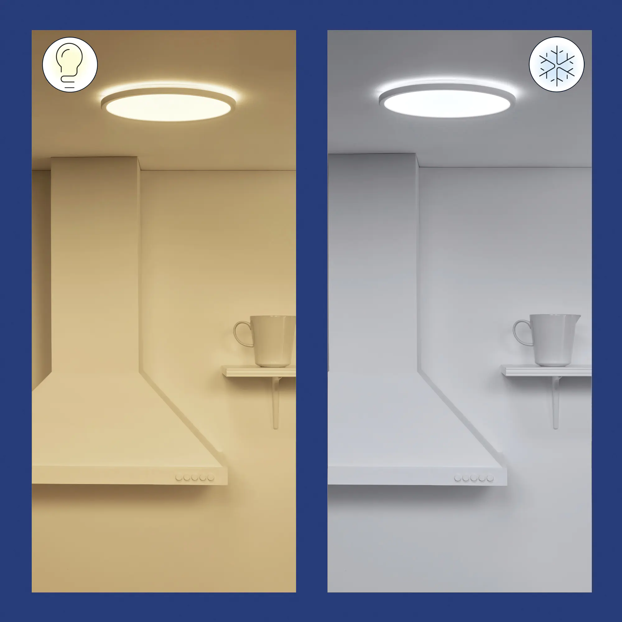 WIZ LED-Deckenleuchte SuperSlim 43 x 2 cm 22W warmweiß bis kaltweiß smart weiß