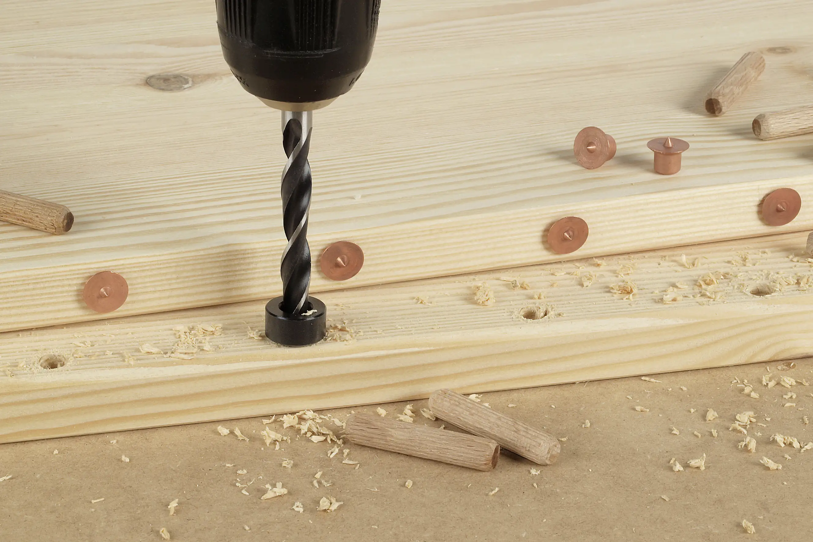 Wolfcraft Holzspiralbohrer-Set 2730000 Ø 6, 8, 10 mm 6-teilig Rundschaft