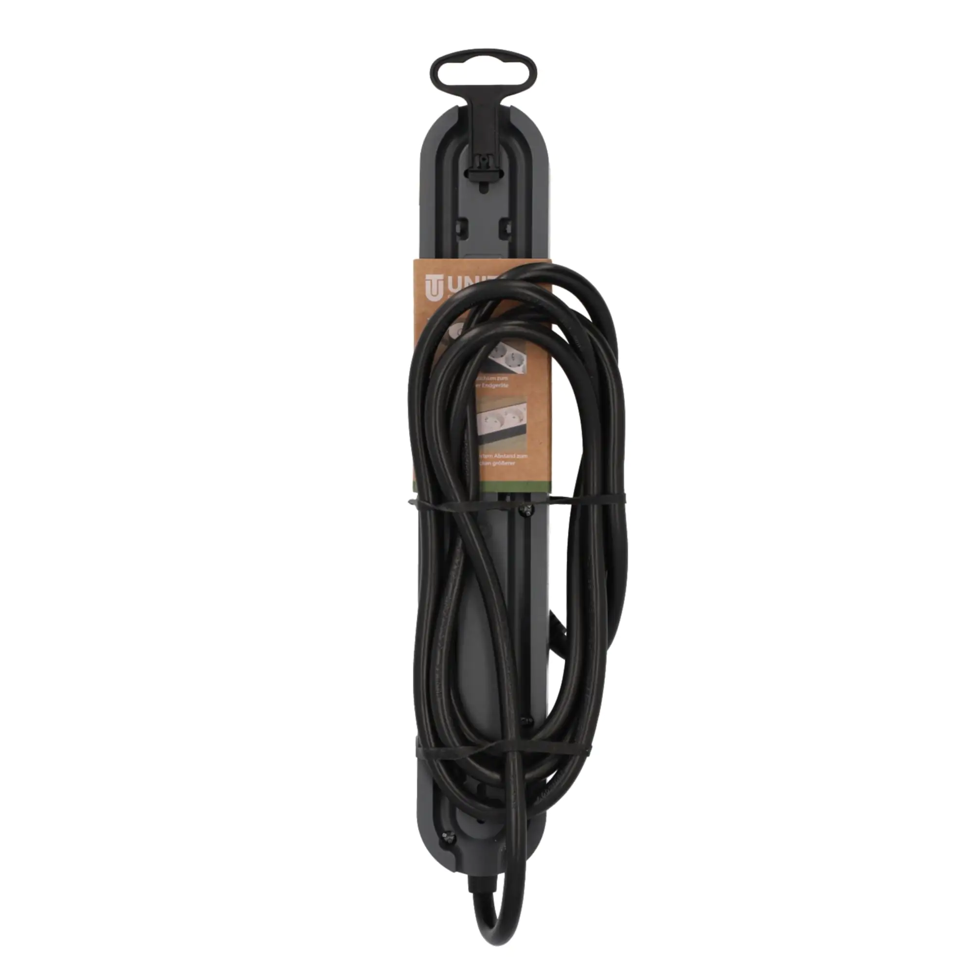 Unitec Tischsteckdose Greenline 4-fach 1,8 Meter mit Schalter silber/anthrazit