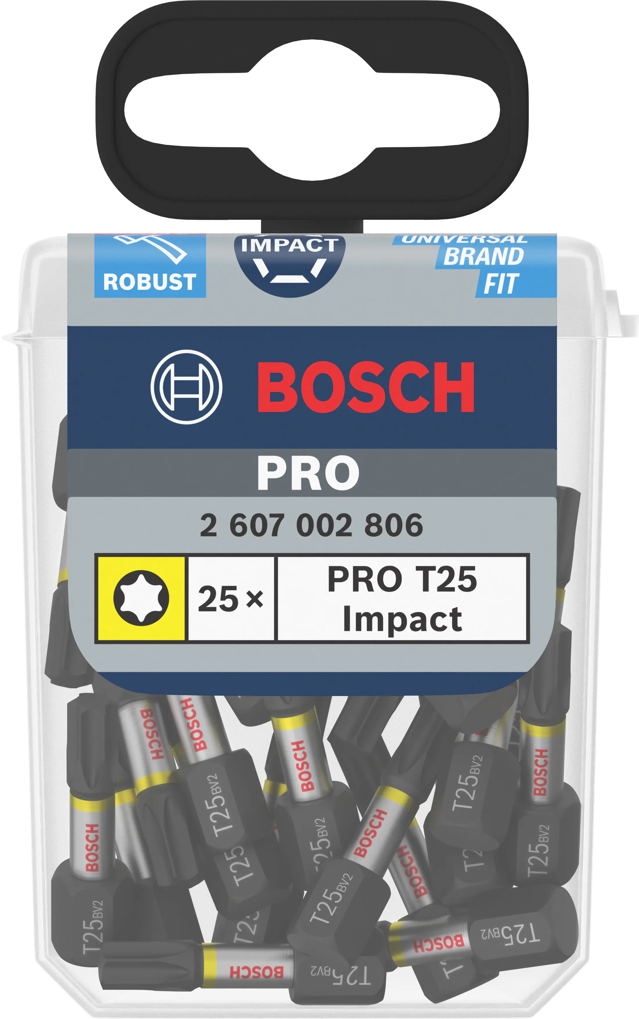 Bosch PRO Impact Bit T25 25 mm 25-teilig