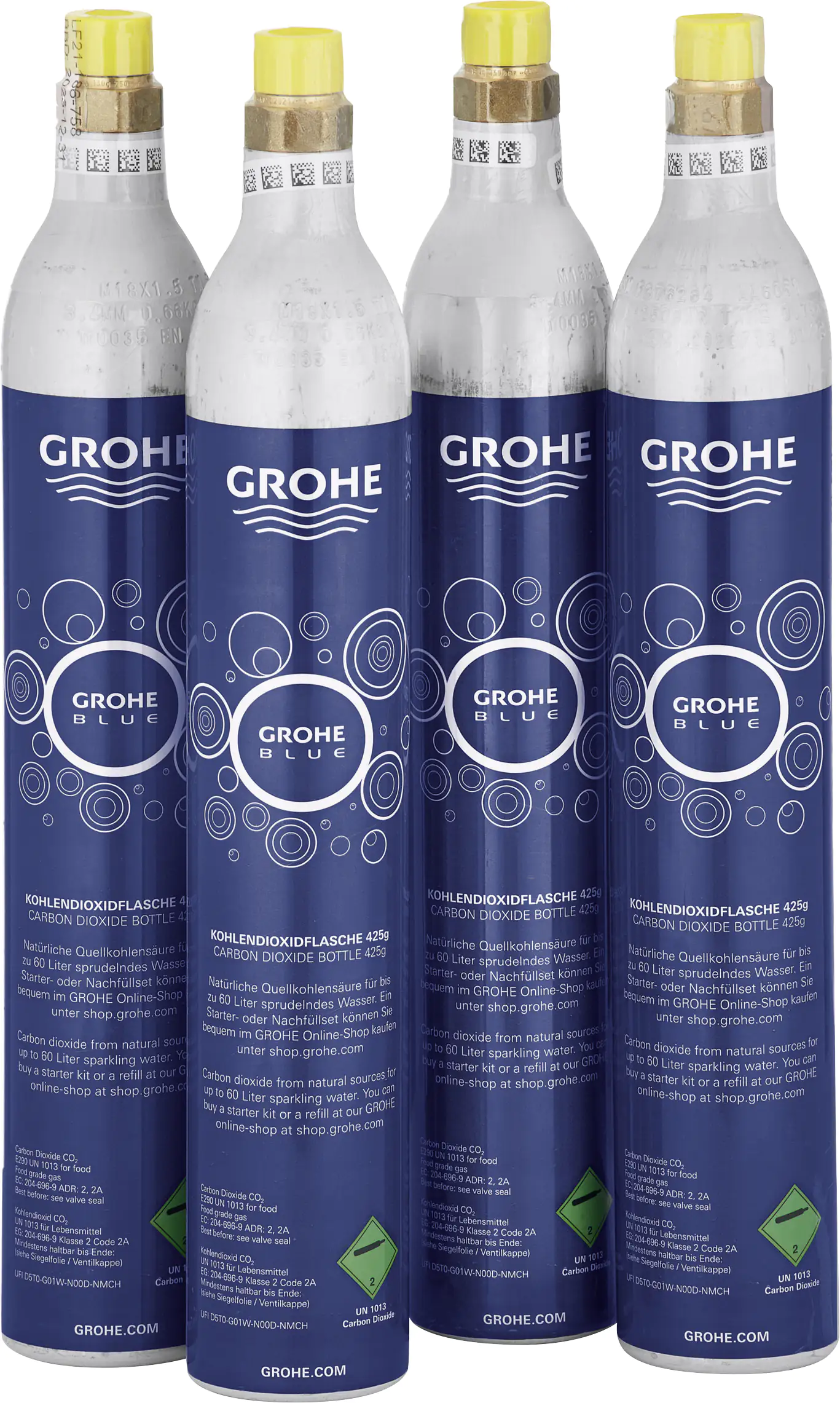 Grohe Blue Kartuschen Starterset 425 g CO2 Flaschen (4 Stück)