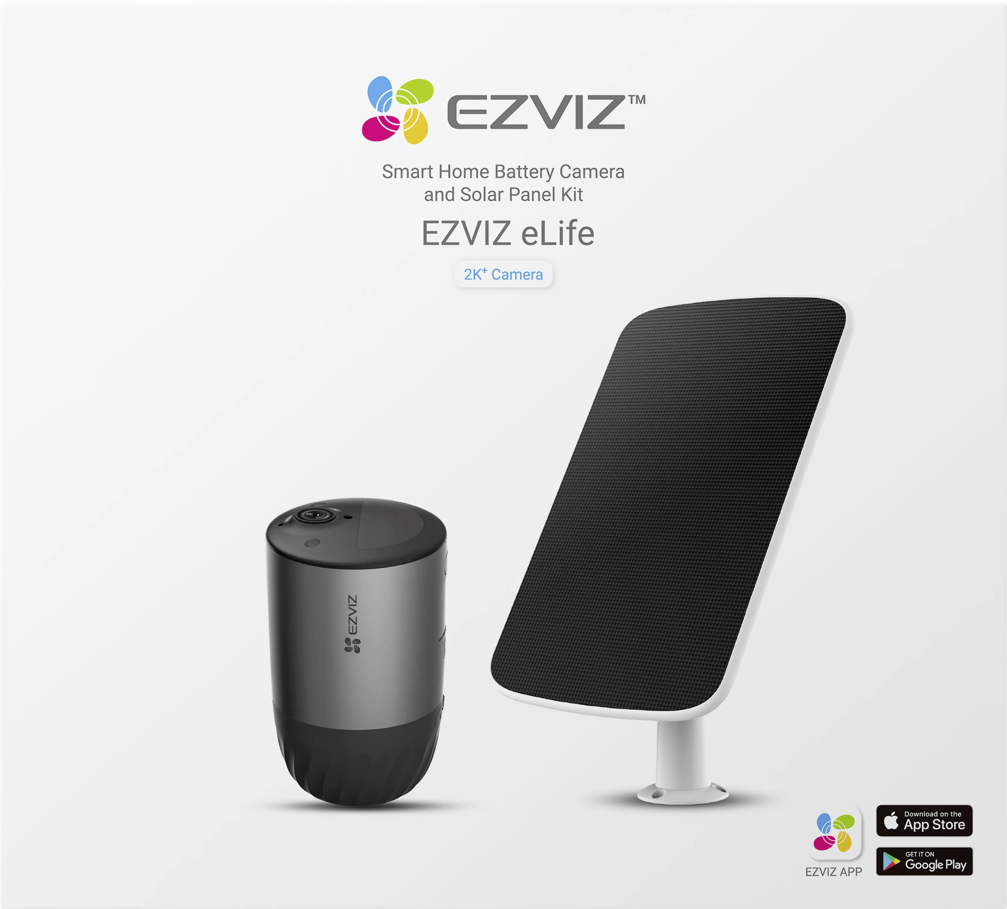 Ezviz Wlan Outdoor Akku-Überwachungskamera BC1C inkl. Basisstation und Solarpanel