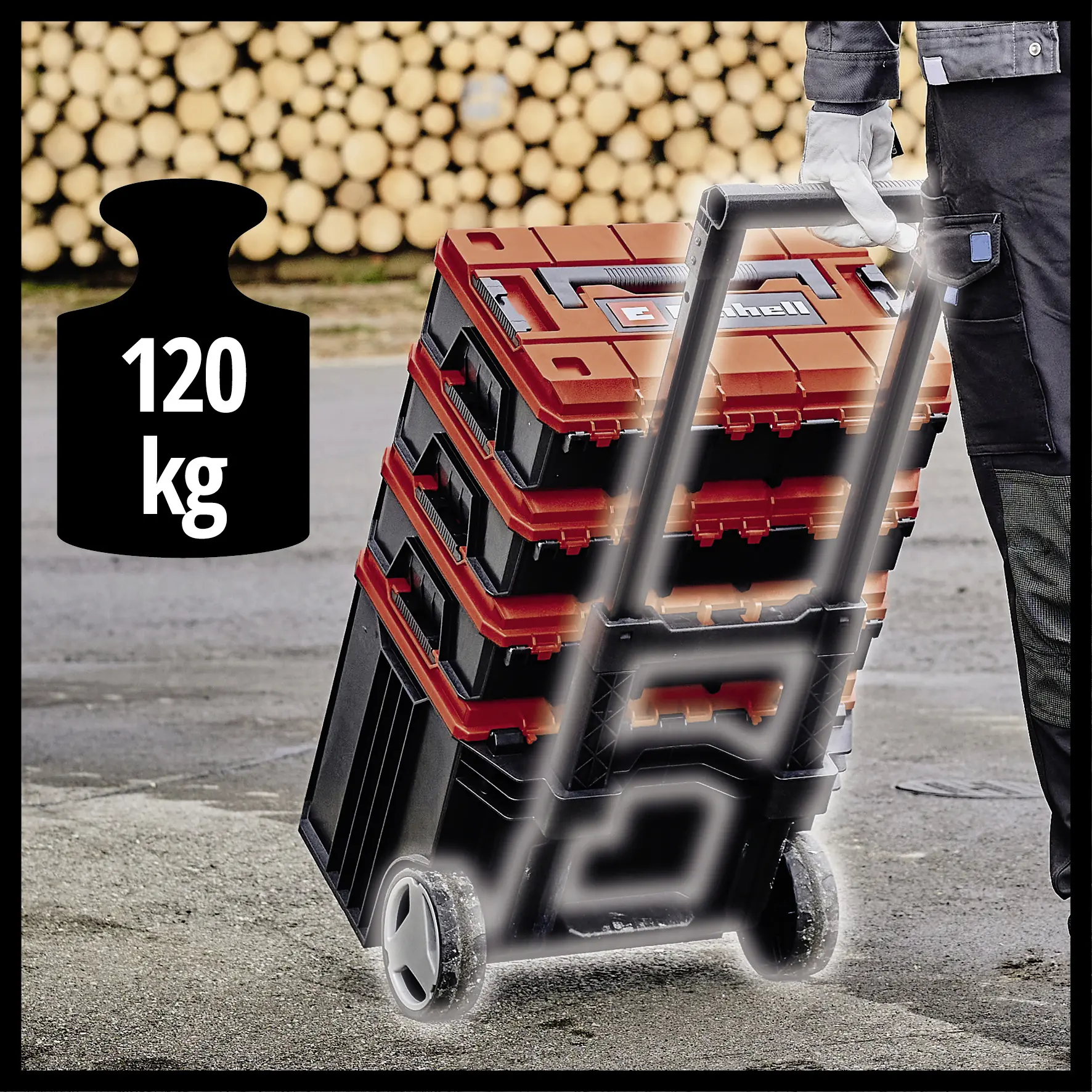 Einhell Systembox E-Case L rollbar