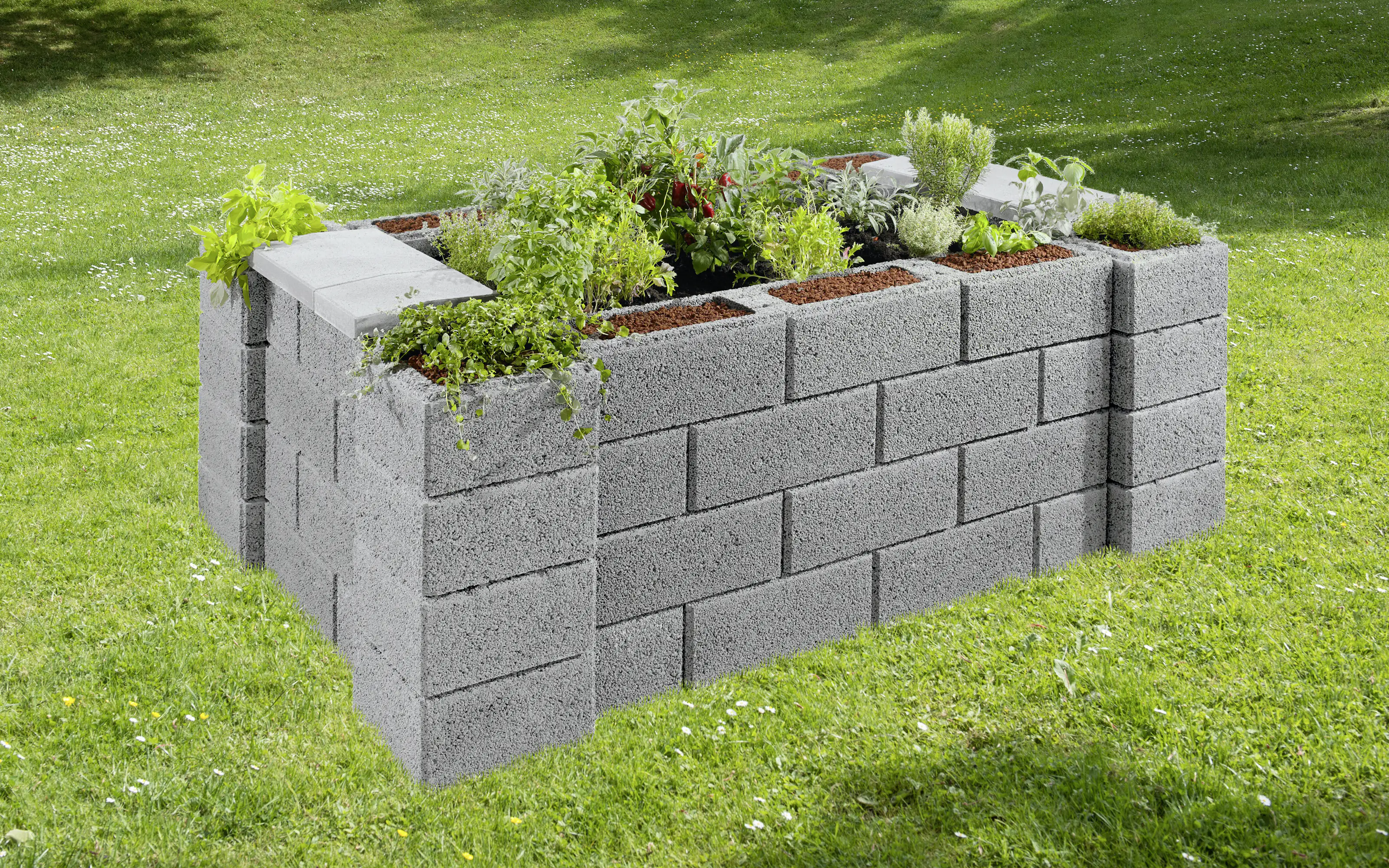 Kann Hochbeet-Set 6 Garten 230 x 150 x 85 cm grau