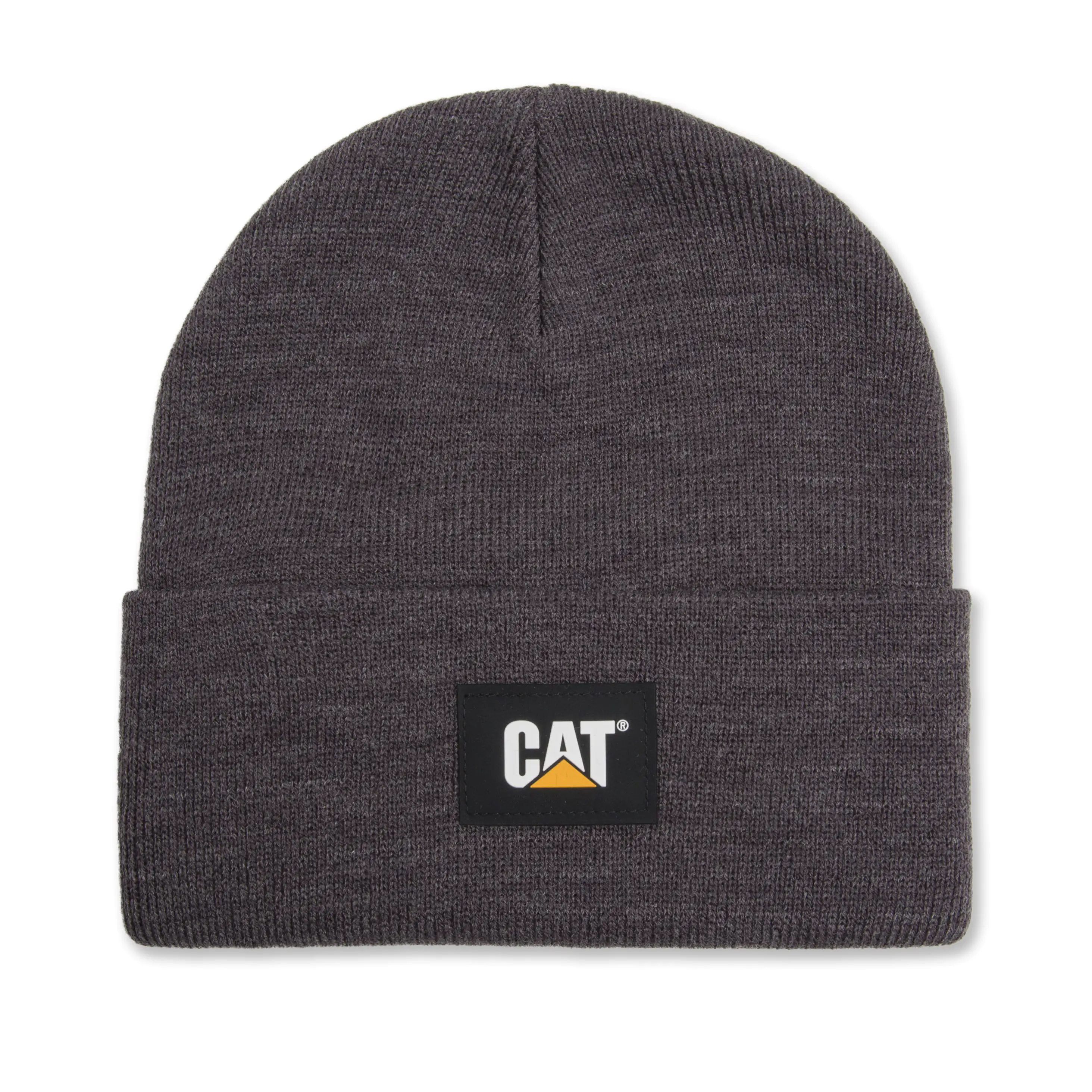 CAT Strickmütze Label Cuff dunkelgrau