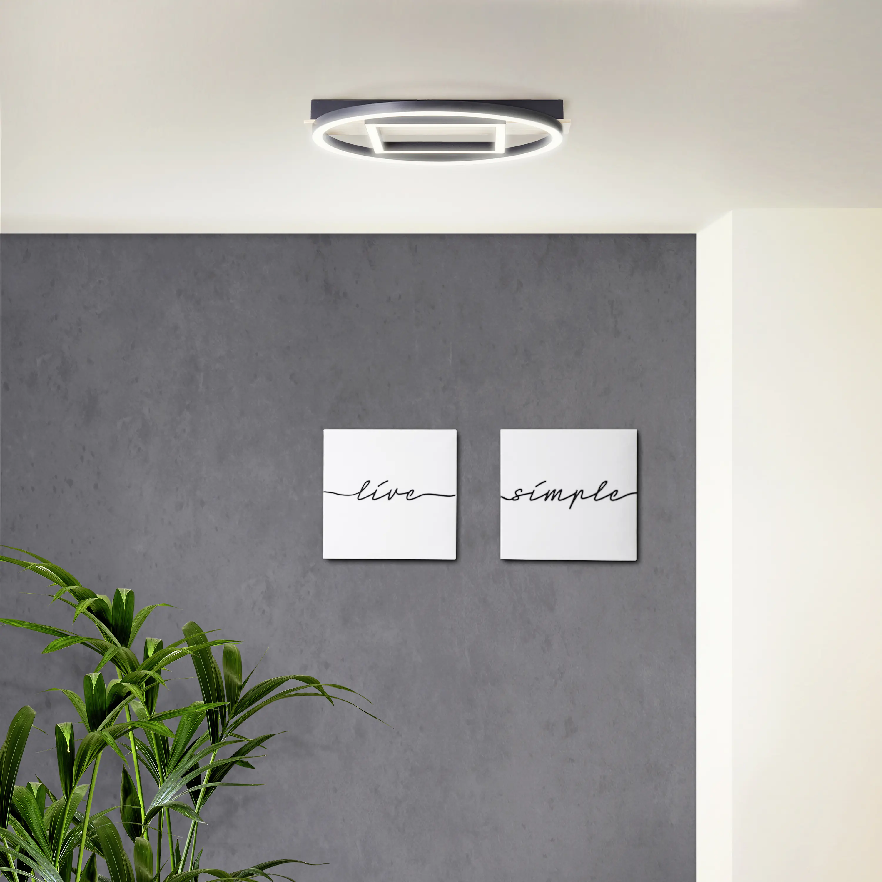Brilliant Leuchten LED Deckenleuchte Maureen 24W, warmweiß, holz