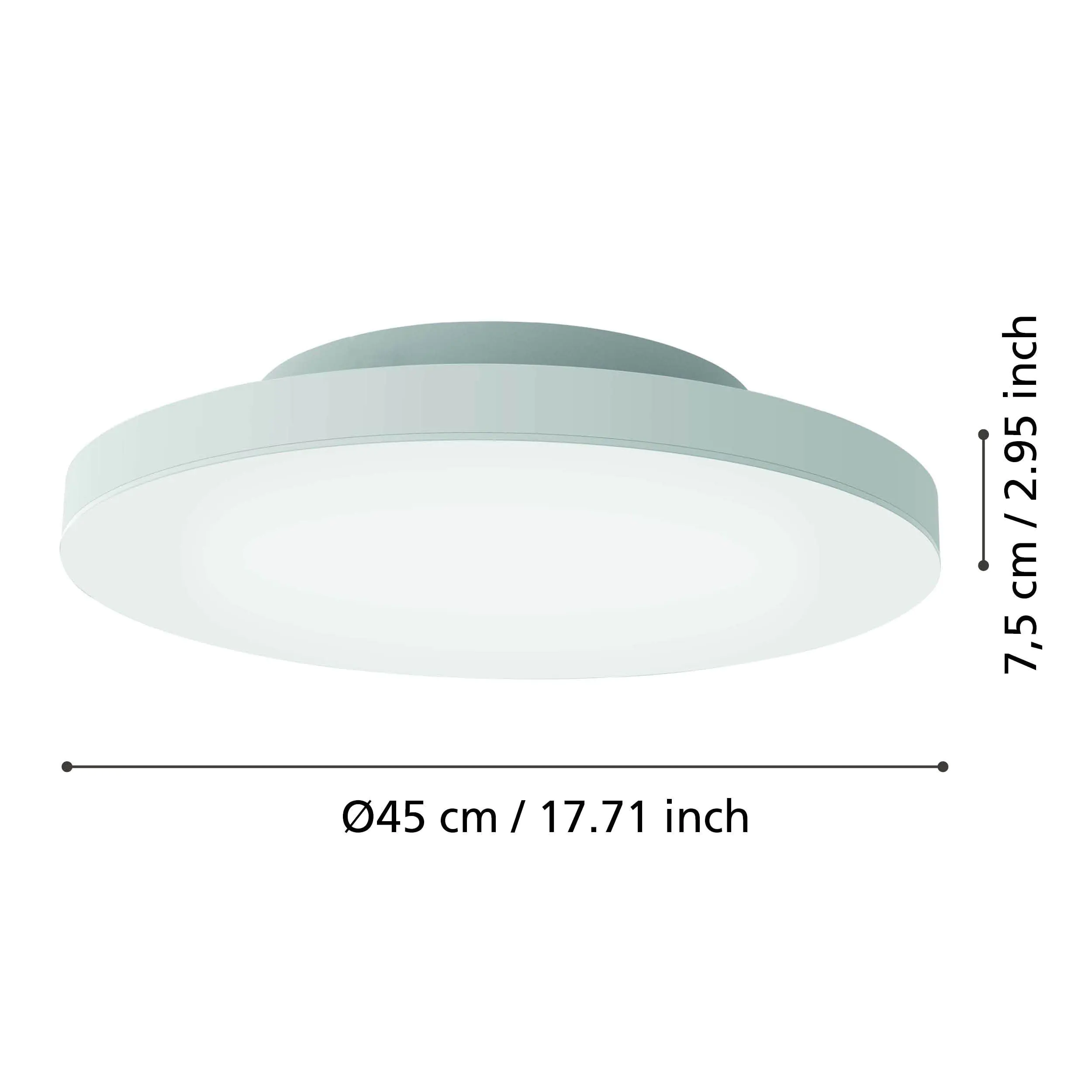 Eglo Connect LED Deckenleuchte Turcona-Z weiß Ø 45 cm dimmbar, ww-kw