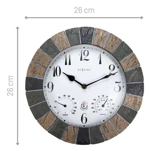 Nextime Außenwanduhr Aster Ø 26 cm