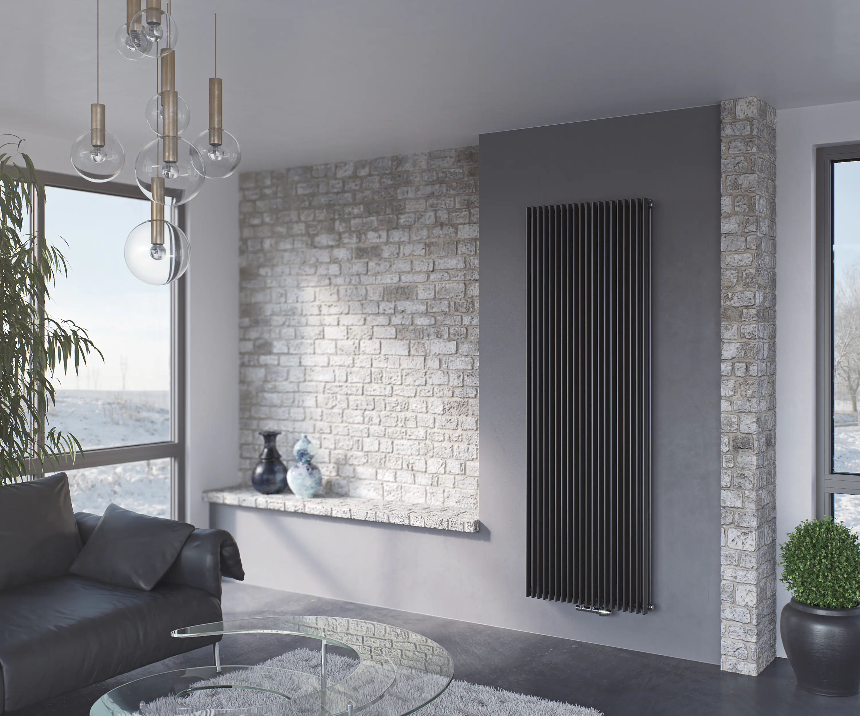 Ximax Heizkörper Triton Duplex 180 x 60 cm 2101 Watt anthrazit 