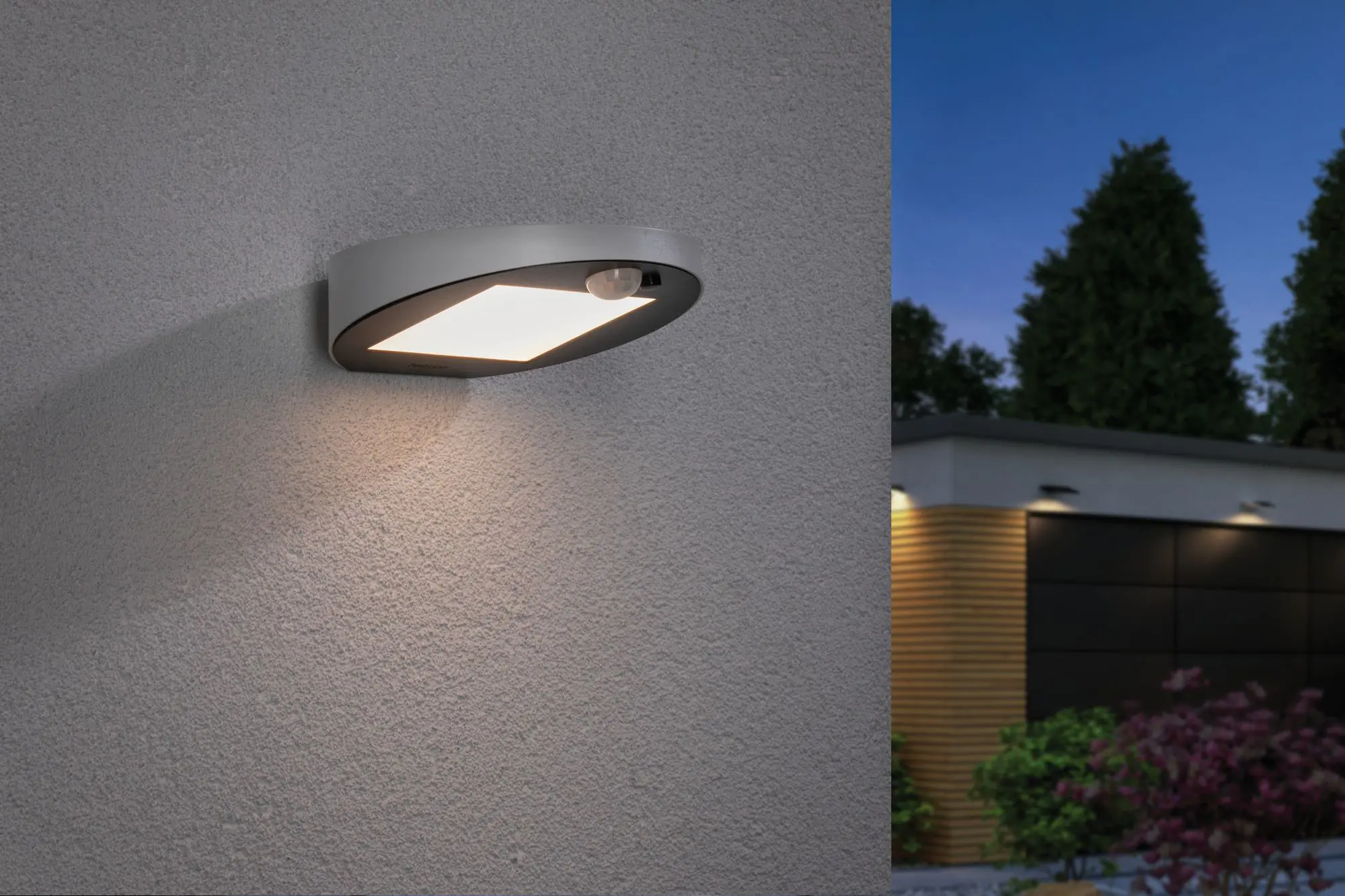 Paulmann LED Solar-Wandleuchte Ryse weiß warmweiß Bewegungsmelder