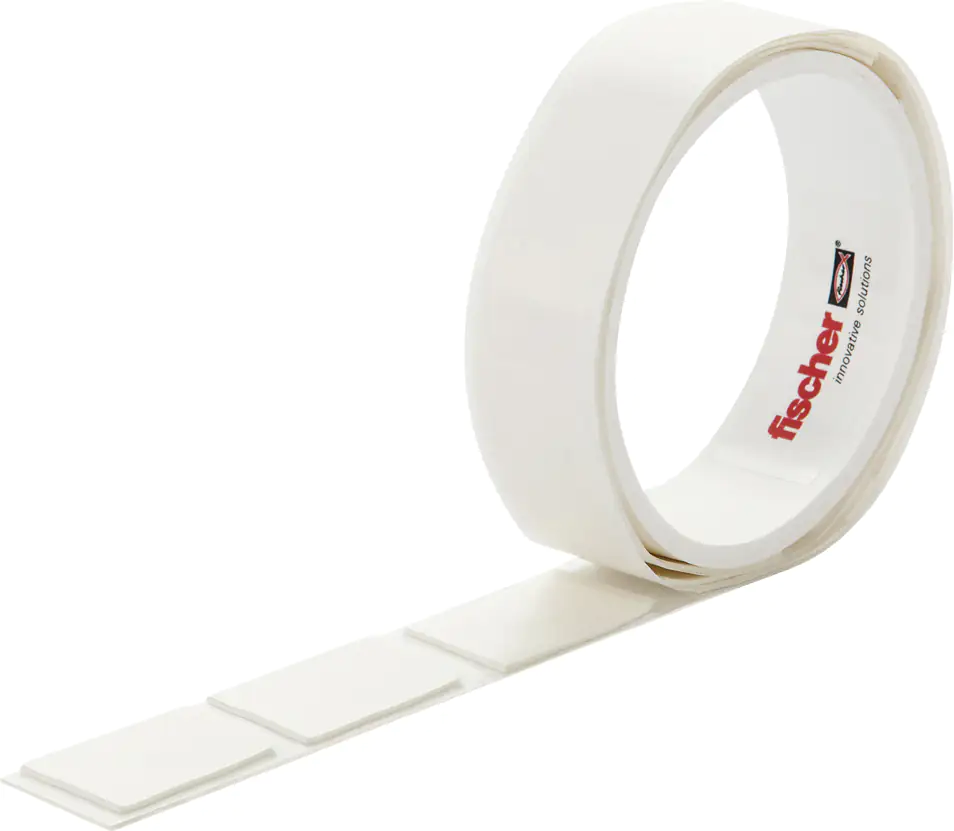 Fischer Montagestreifen Doppelseitige Klebestrips auf der Rolle.