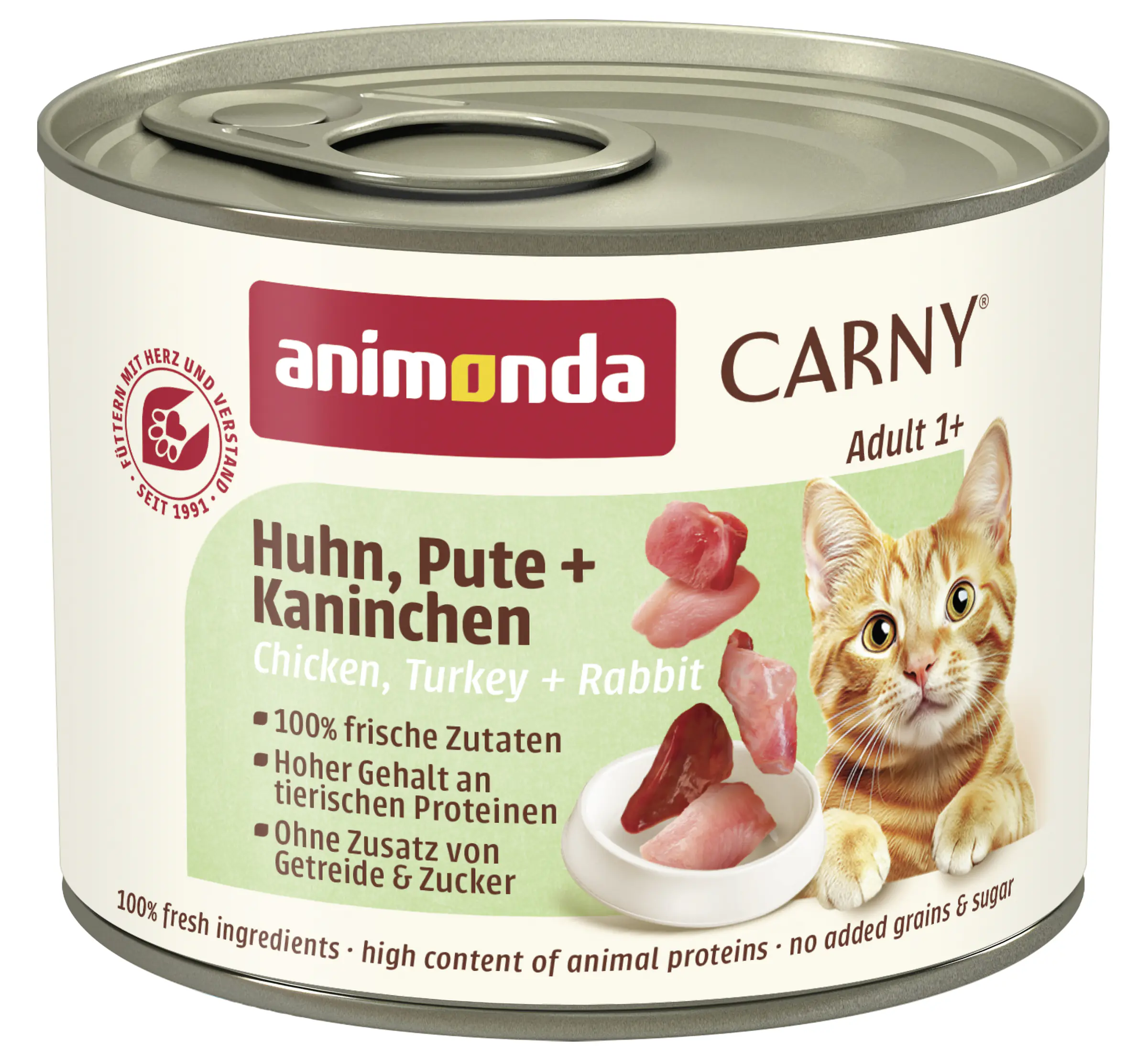 Animonda Carny Adult Katzennassfutter getreidefrei 200 g Huhn, Pute & Kaninchen