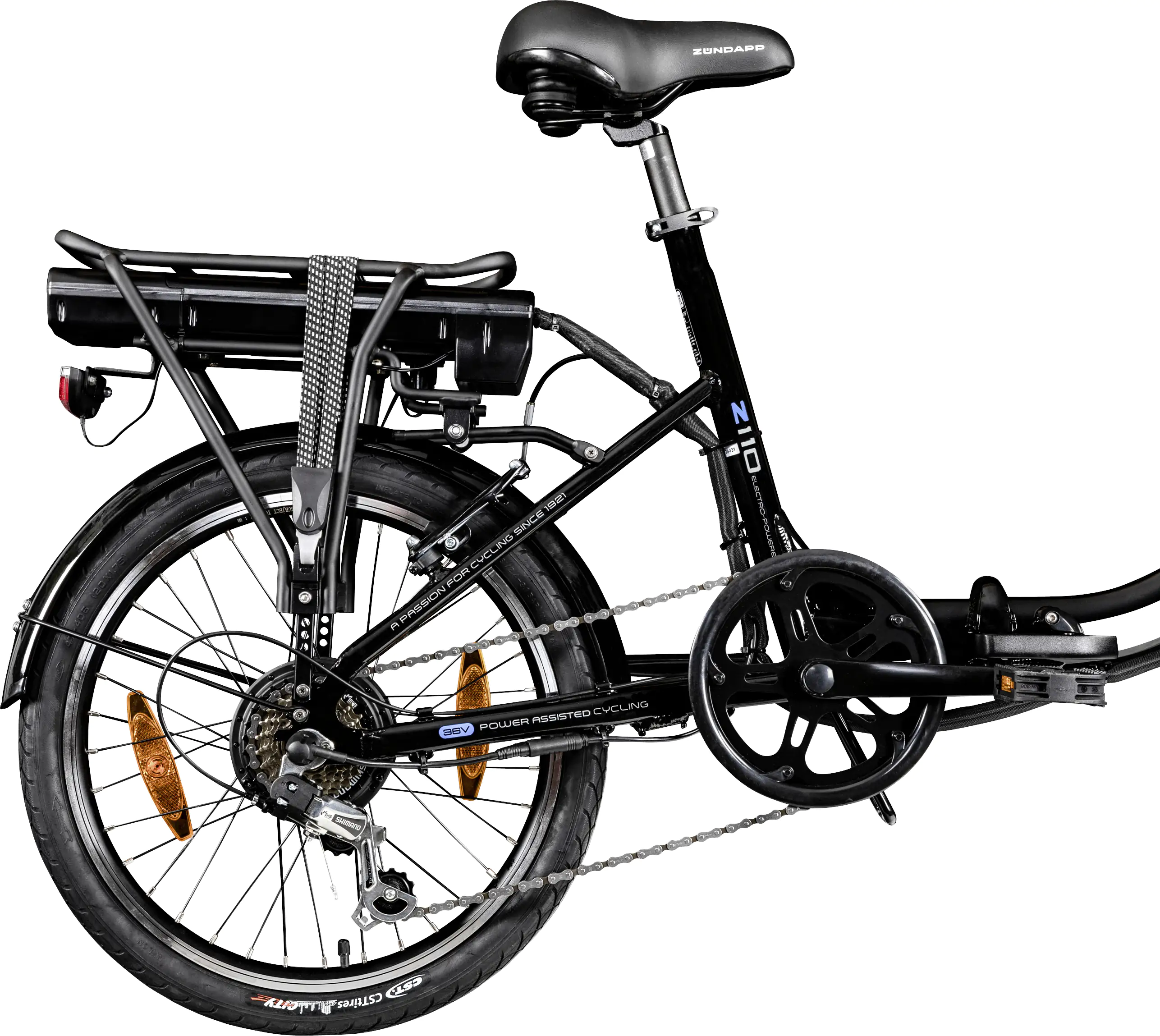 Zündapp E-Bike Faltrad Z110 20 Zoll RH 33cm 7-Gang 374 Wh schwarz rot