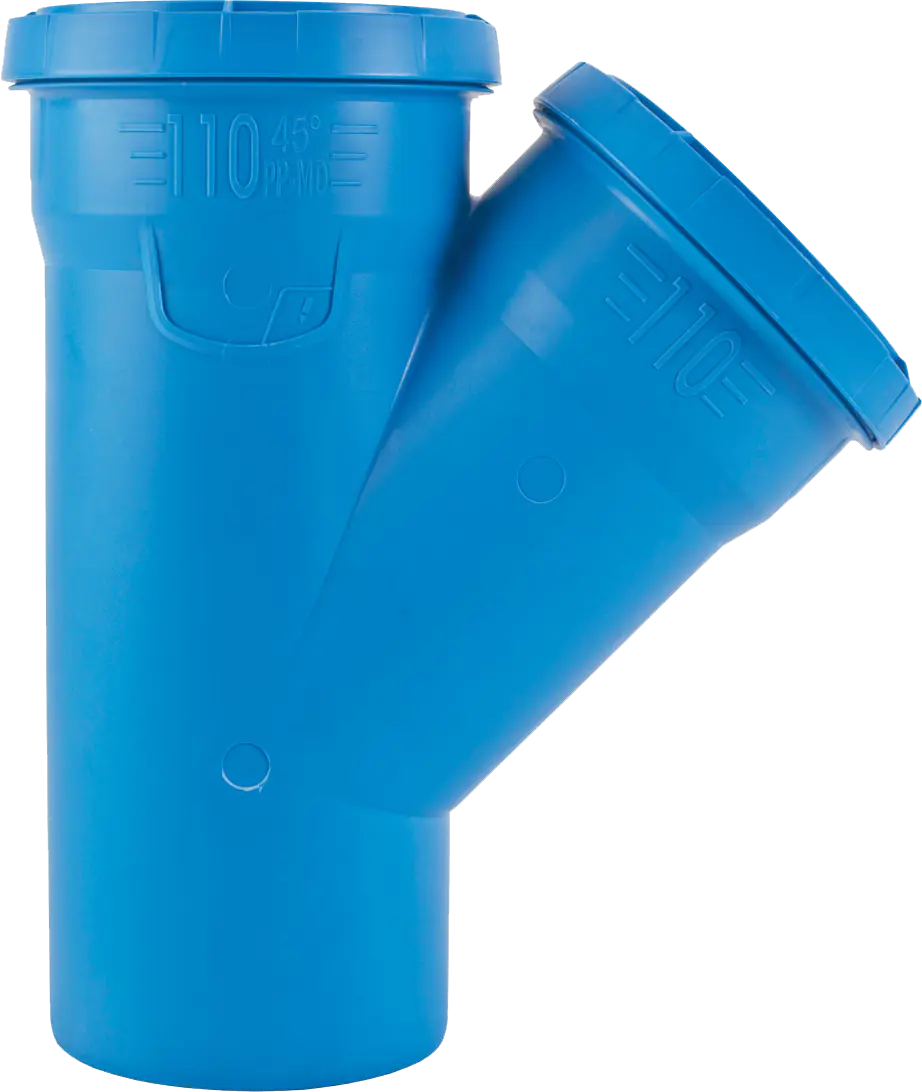 Marley Abzweig für Abwasser dBlue DN 90/90 87° schalldämmend 22 cm blau