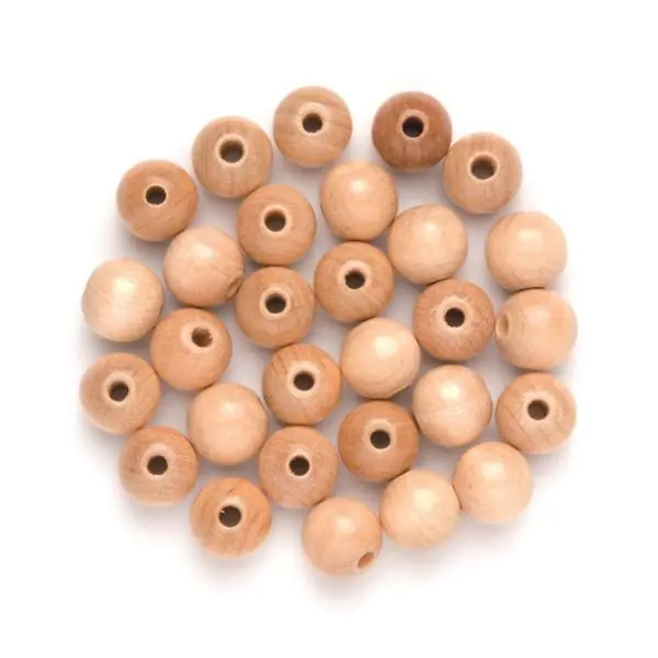 Glorex Holzperle natur 10 mm - 47 Stück