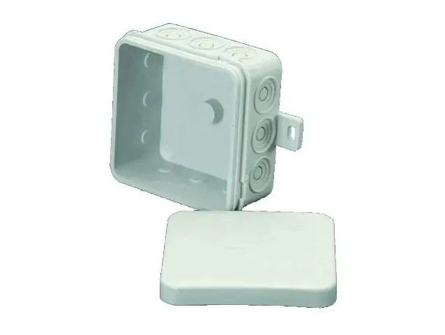 Abzweigkasten Aufputz, IP 54, 75 x 75 x 40 mm, grau