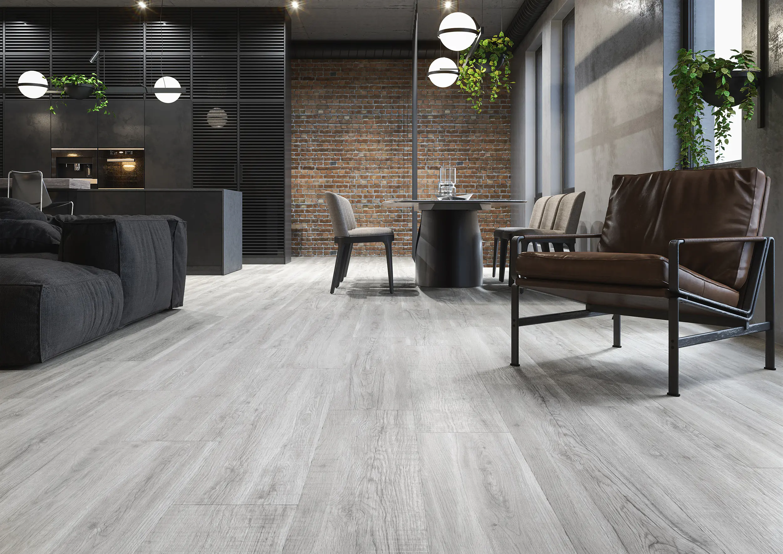 Bodenfliese Feinsteinzeug Oak Grande 20 x 120 cm white