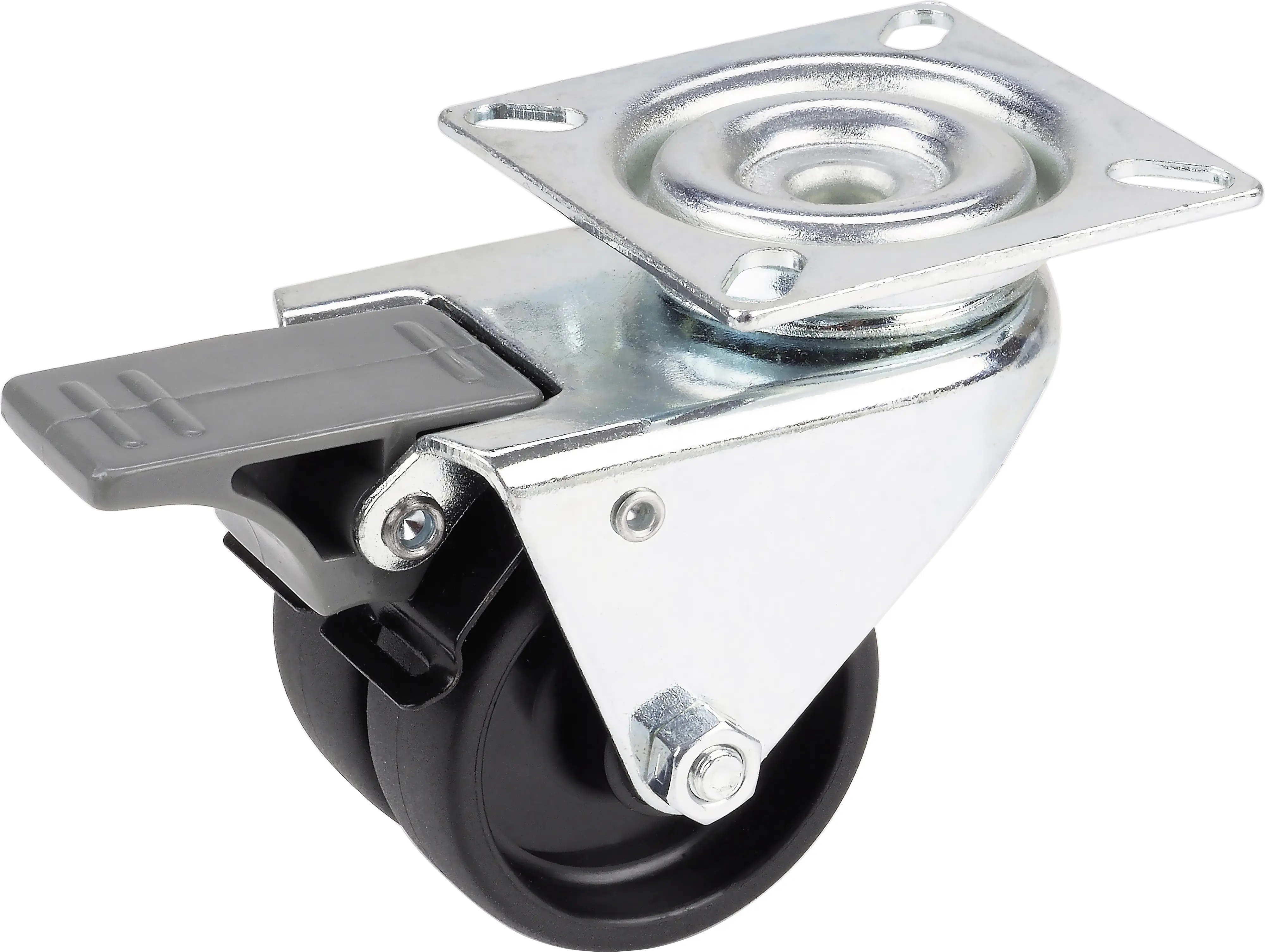 Doppel-Lenkrolle für Apparate 50 x 19 mm Tragkr. 80 kg