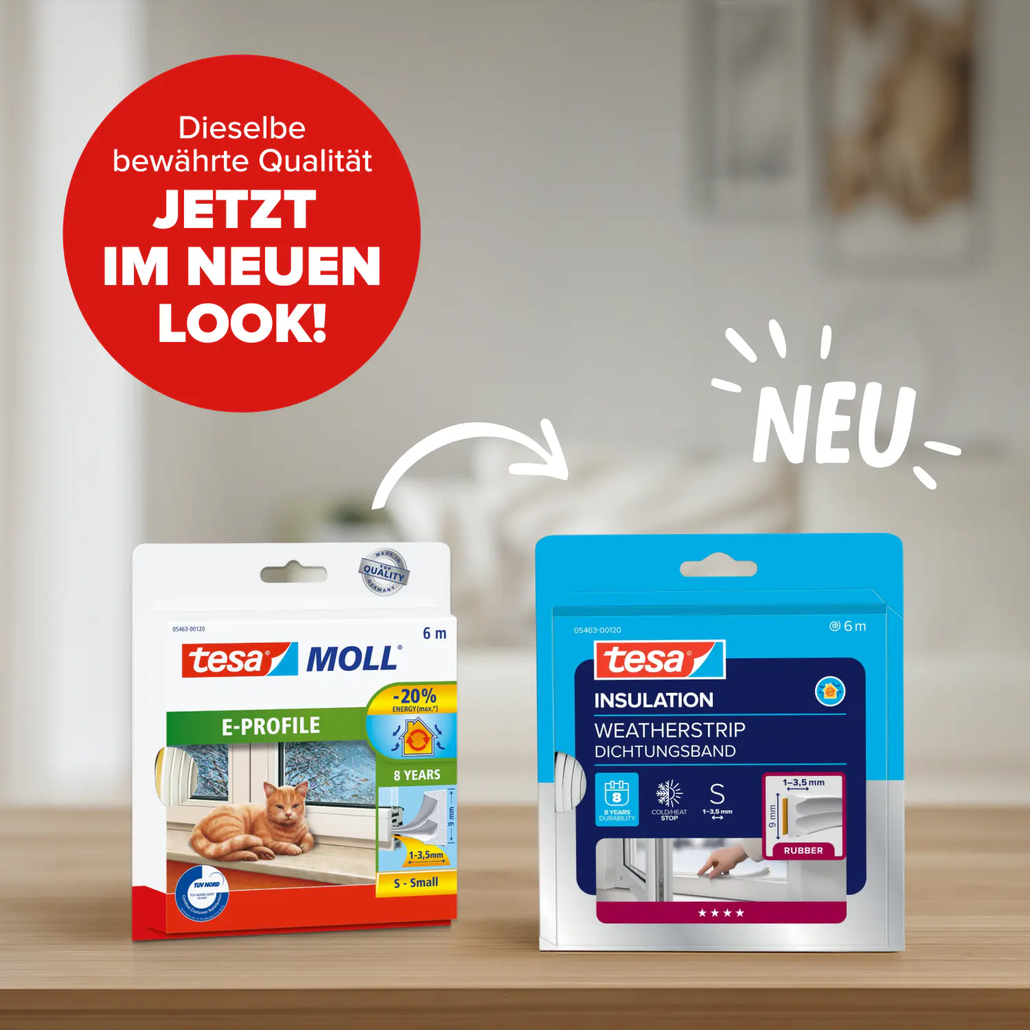 tesa Insulation E-Profil Classic 6 m, weiß