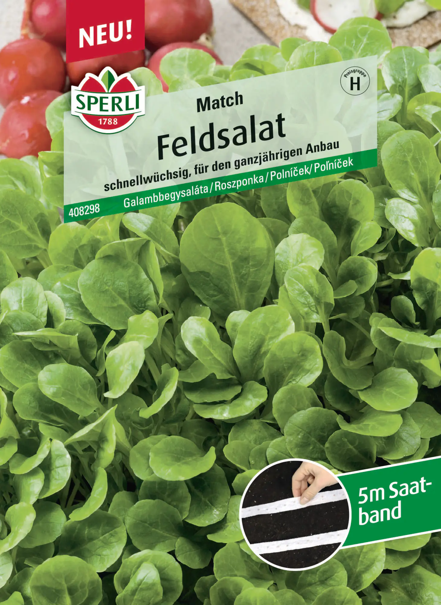 Sperli Saatgut Feldsalat Match für ca. 4 – 7,5 m²