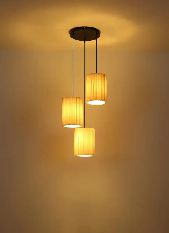 Globo Hängeleuchte Page Ø 46 x 120 cm schwarz matt
