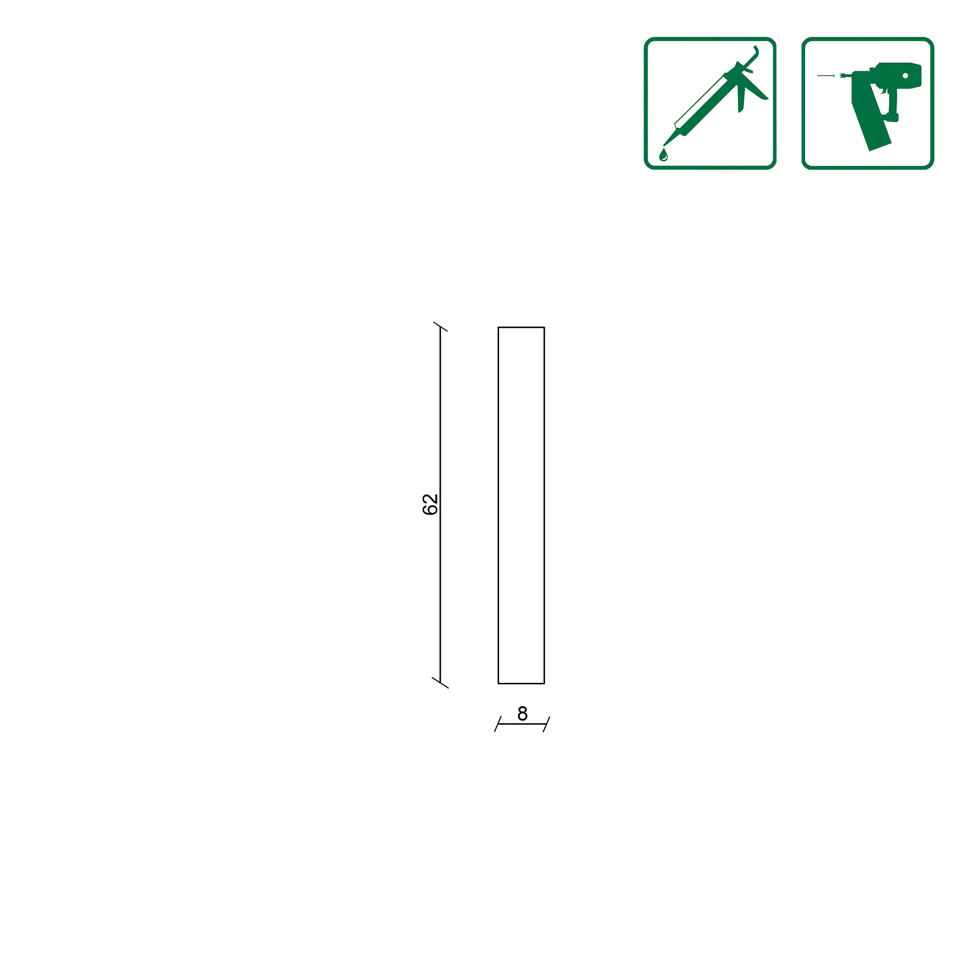 Neuhofer Wandleistenset Shaker Style 118 cm x 62 x 8 mm 