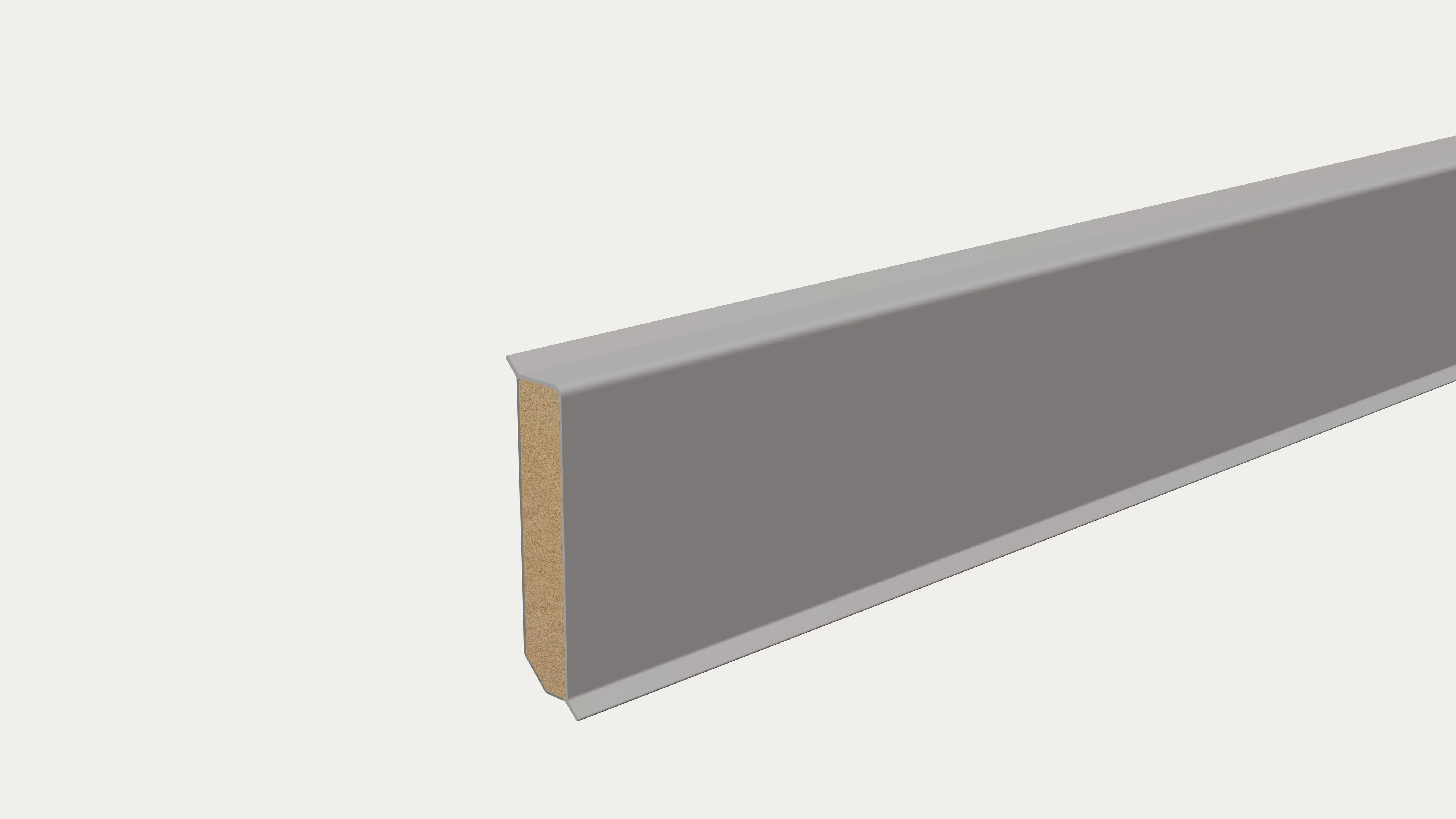 Neuhofer Fußleiste MDF 240 cm x 60 x 13 mm weißalu
