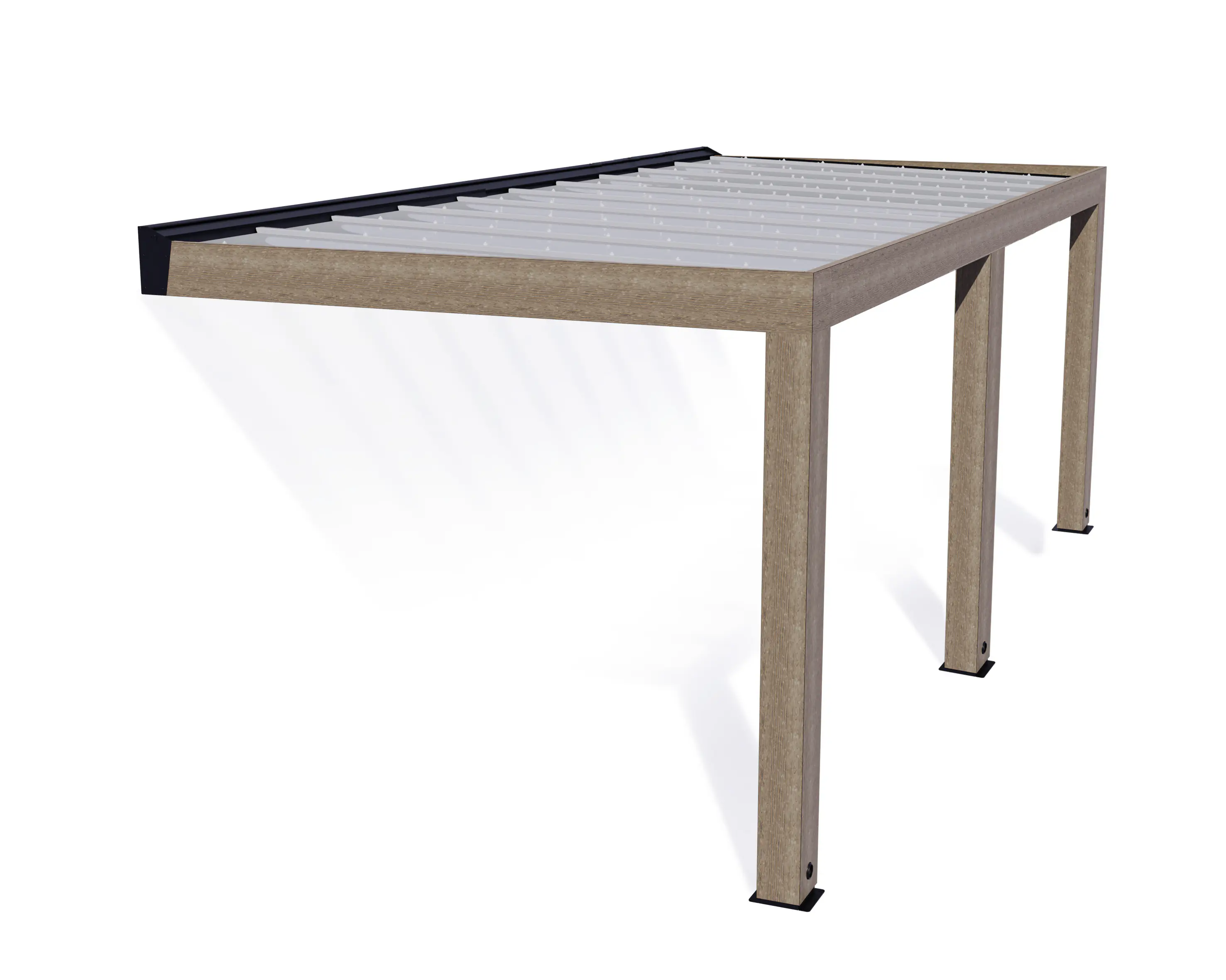 Canopia Terrassenüberdachung Helsinki Holz 665 x 294 cm braun