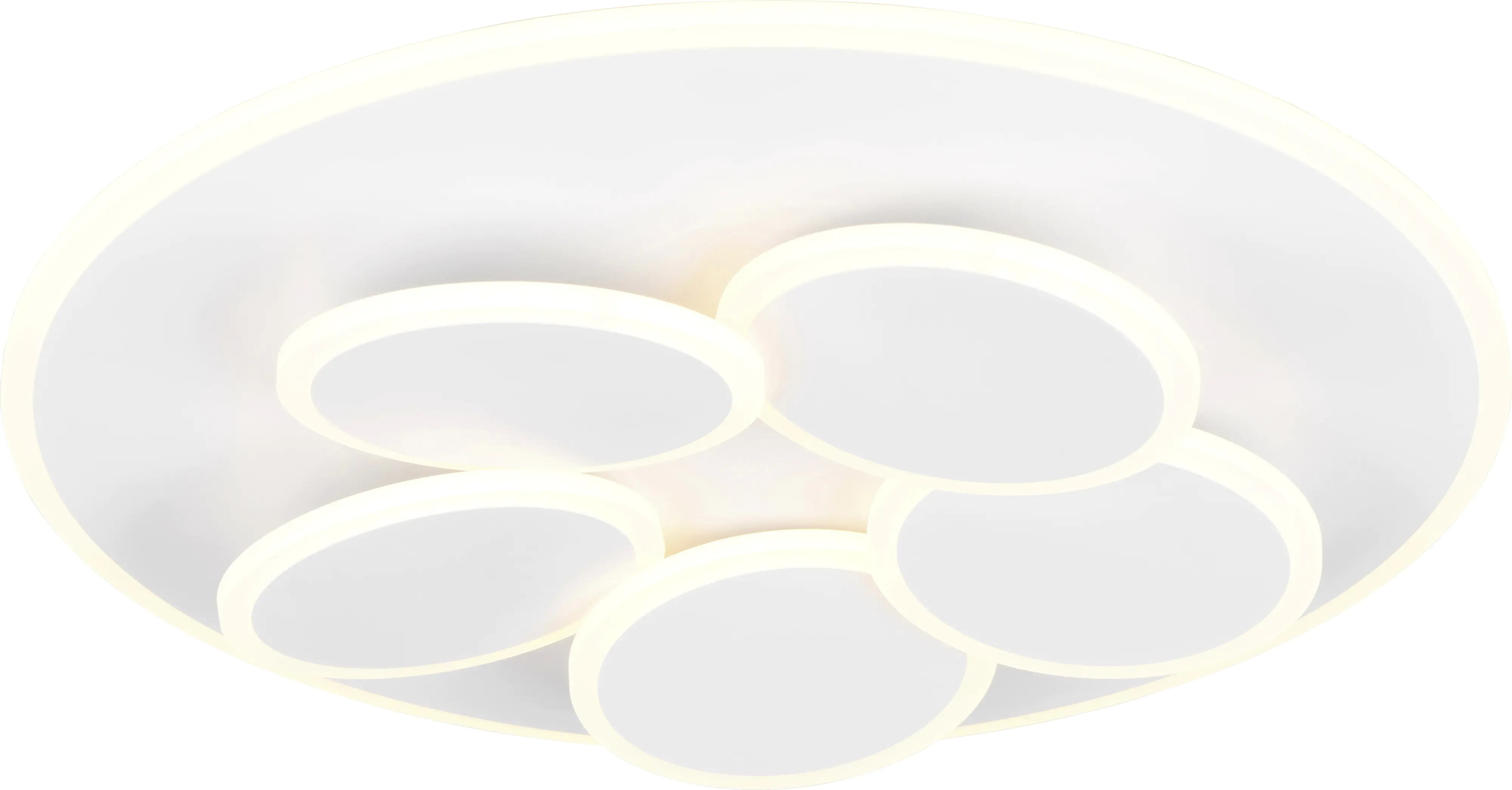 Trio Leuchten LED Deckenleuchte Mandela 35W, warmweiß-kaltweiß, weiß
