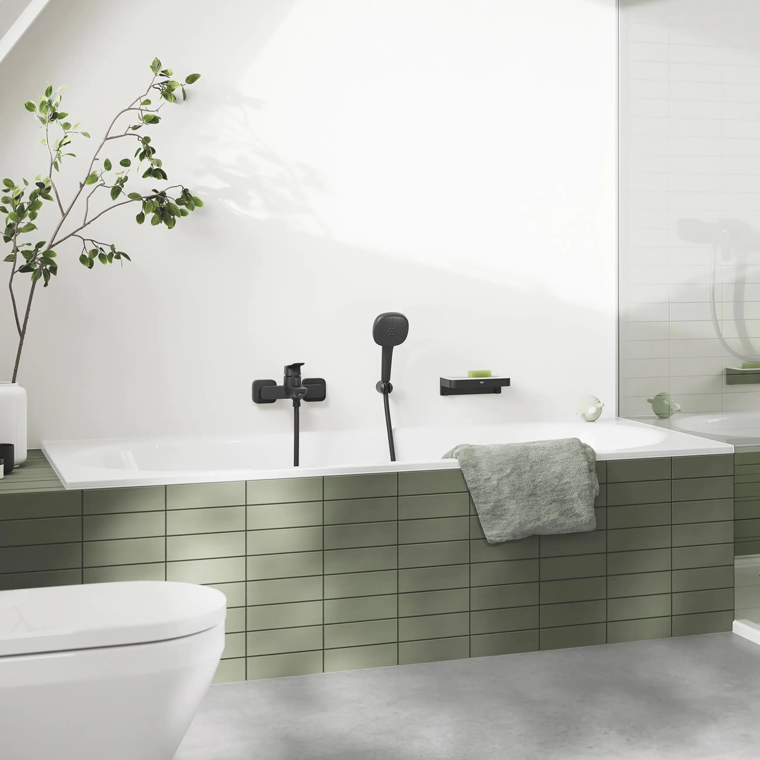 Grohe Badewannenarmatur Dice schwarz matt