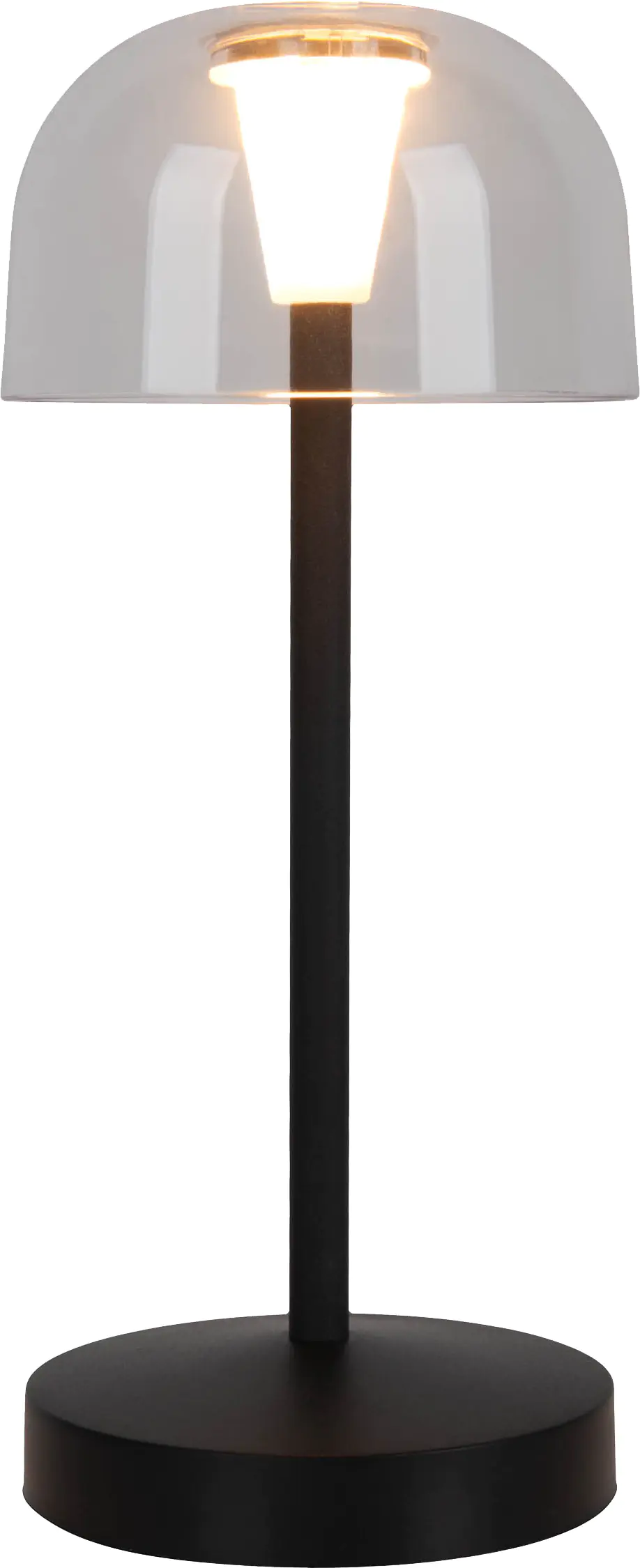 Light & More LED Akku-Tischleuchte Gomba schwarz dimmbar