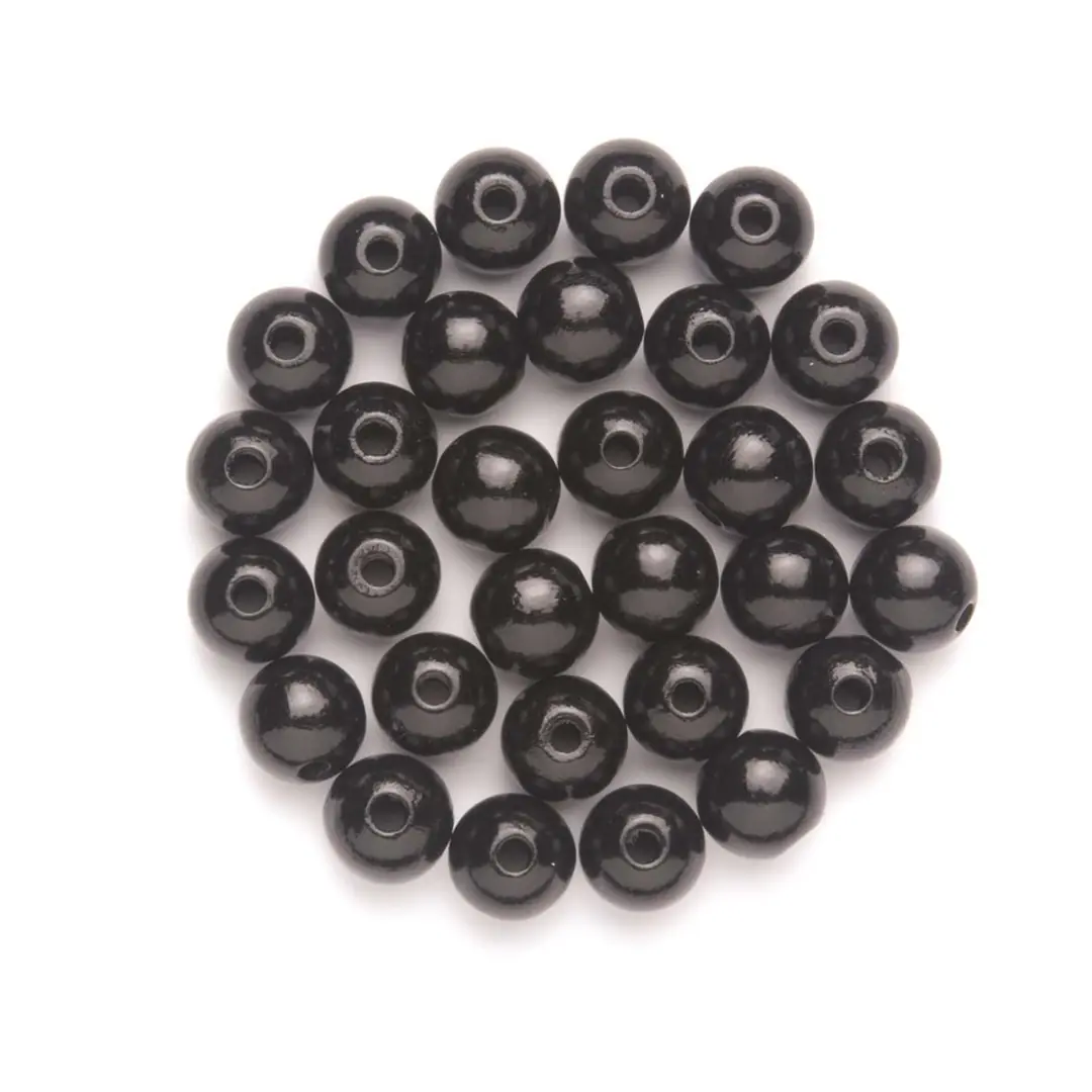 Glorex Holzperle schwarz 15 mm