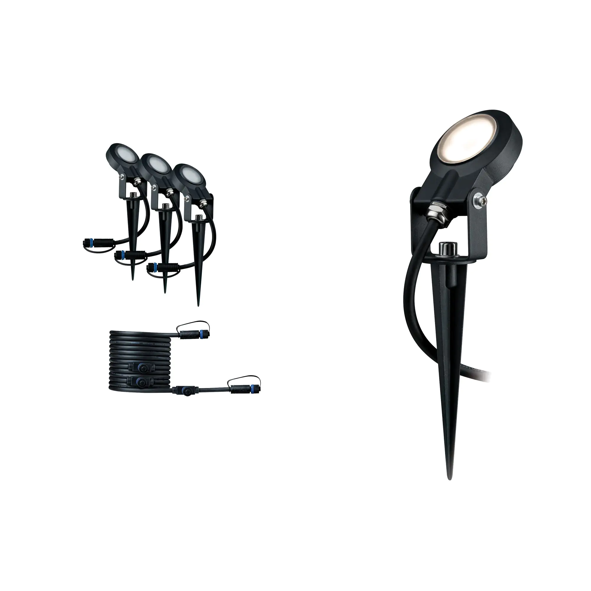 Paulmann Plug & Shine Spot Sting Ergänzungsset Outdoor 3er-Set