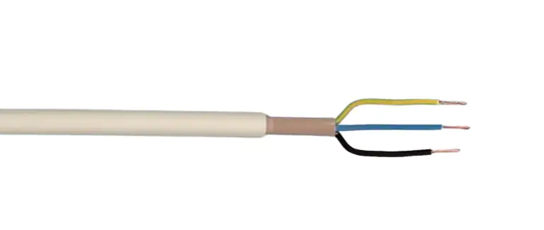 Feuchtraumleitung NYM-J 3 x 1,5 - 10 Meter, grau