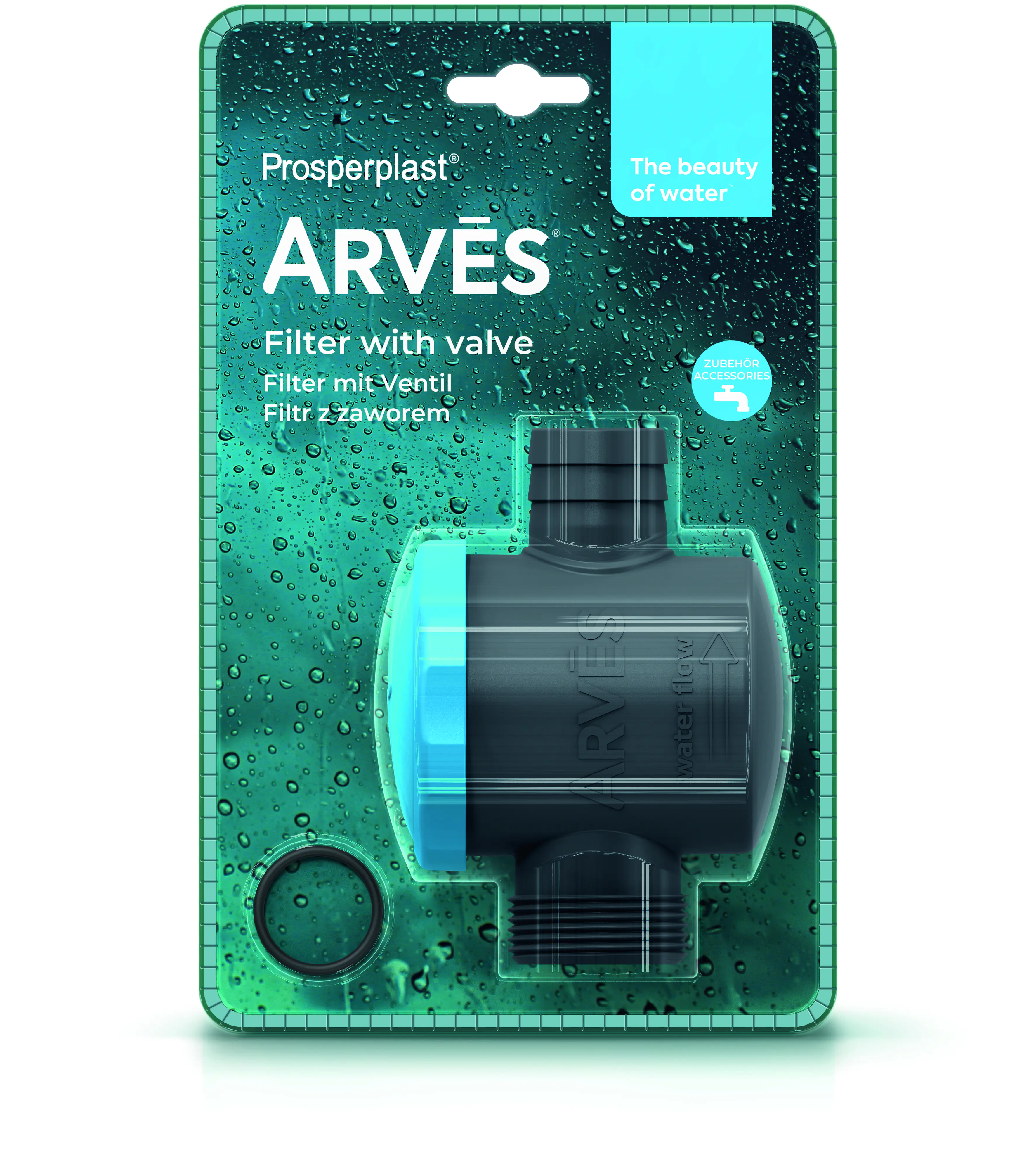 Prosperplast Regenwasserfilter Arves für Fallrohr Ø 100 mm + Ventil