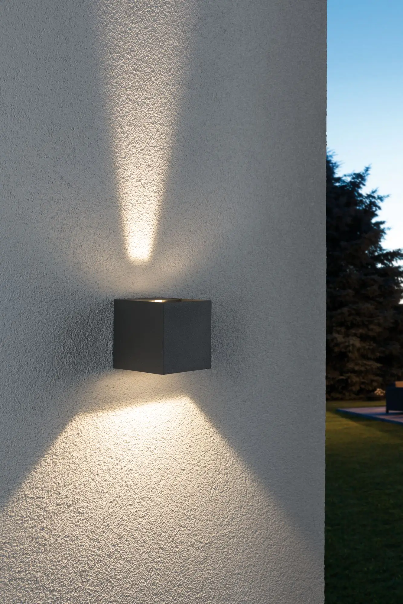 Paulmann Special Line LED Außen-Wandleuchte Cybo grau 8 x 8 cm Up & Down
