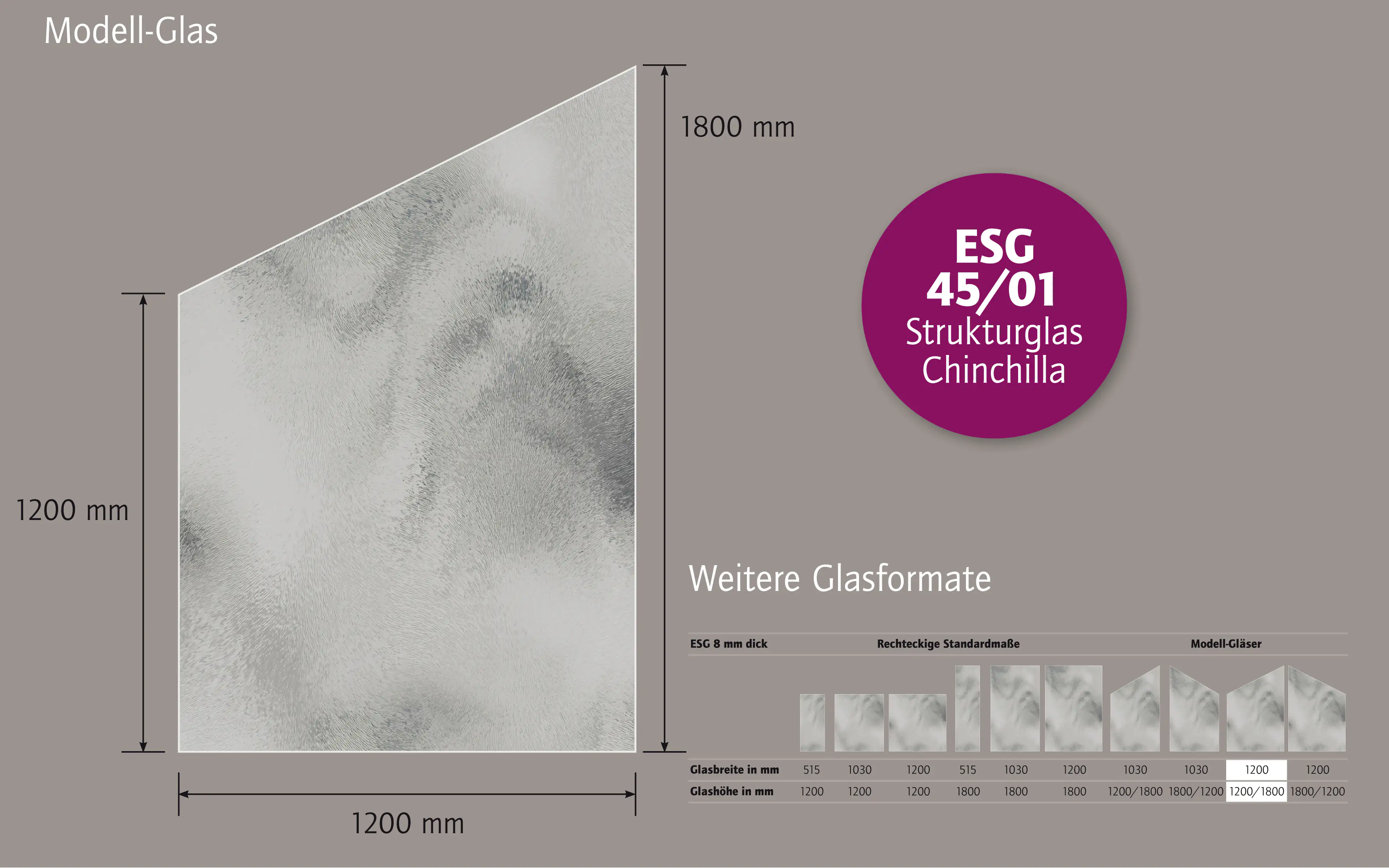 Ambiente Glaszaun B: 120 x Höhe: L 120/R 180 cm, gehärtetes 8 mm Glas