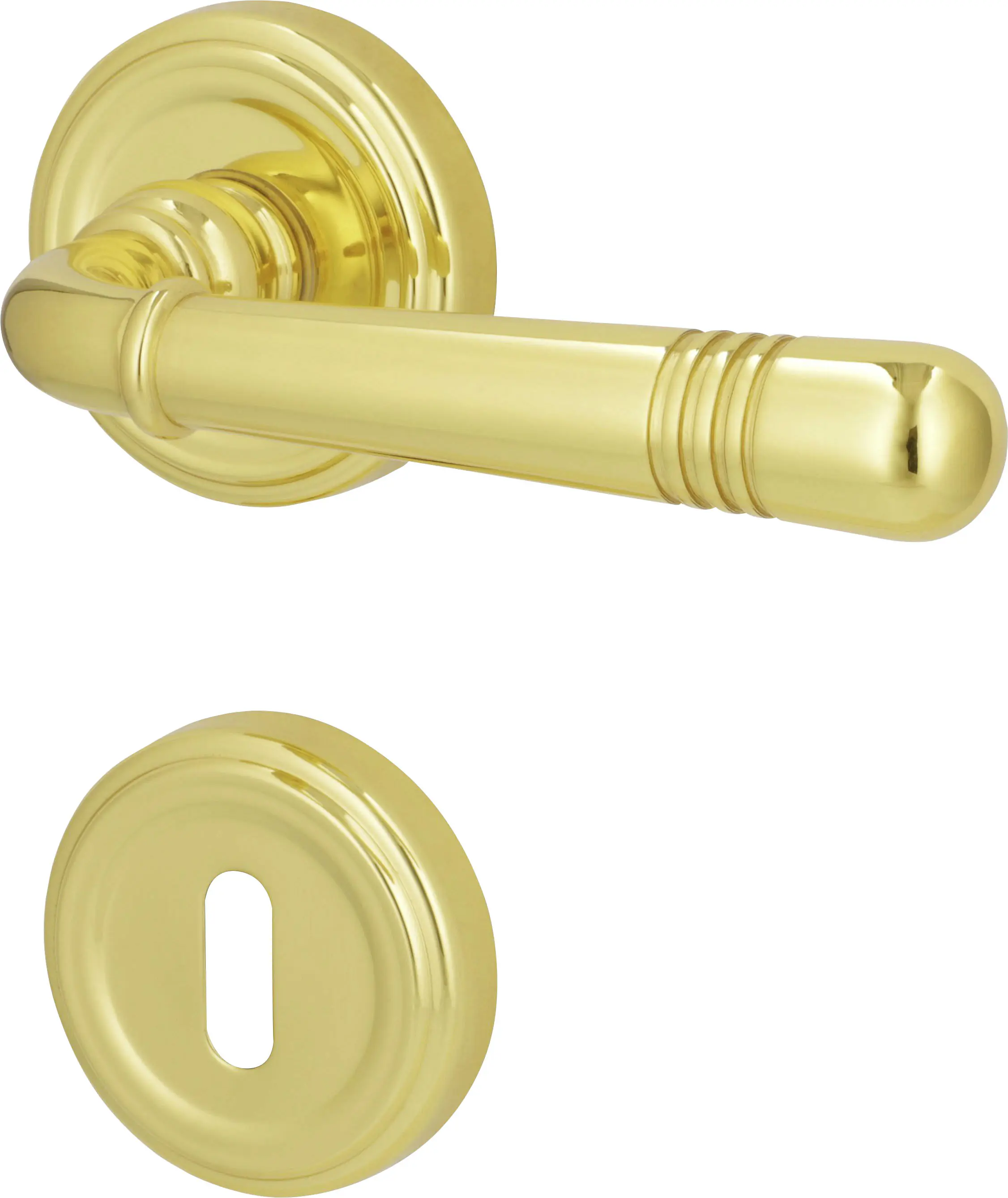 Südmetall Türgriff-Garnitur Rosette Sale BB Messing poliert gold Ø 50 mm