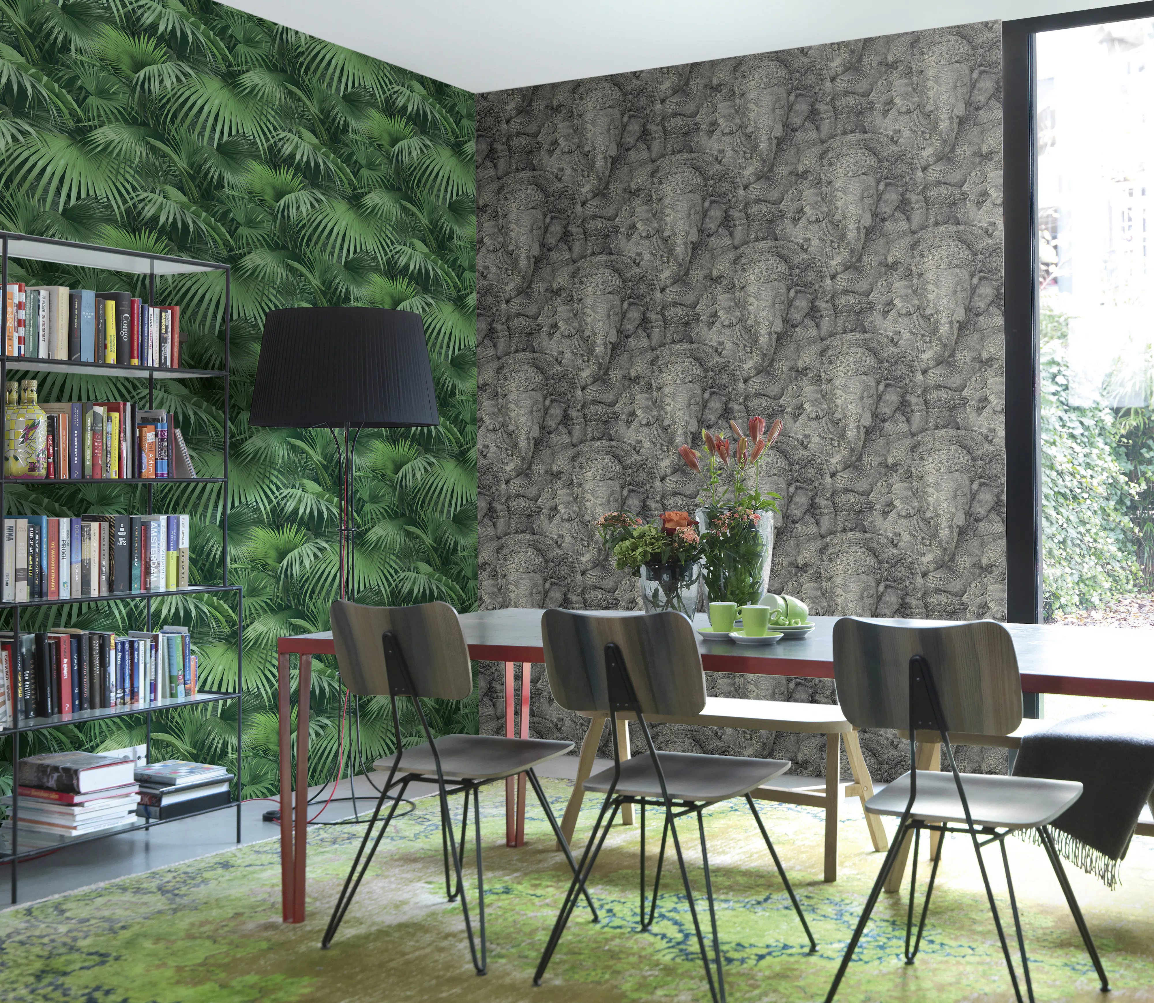 Rasch Vliestapete 524901 Crispy Paper floral grün 10,05 x 0,53 m