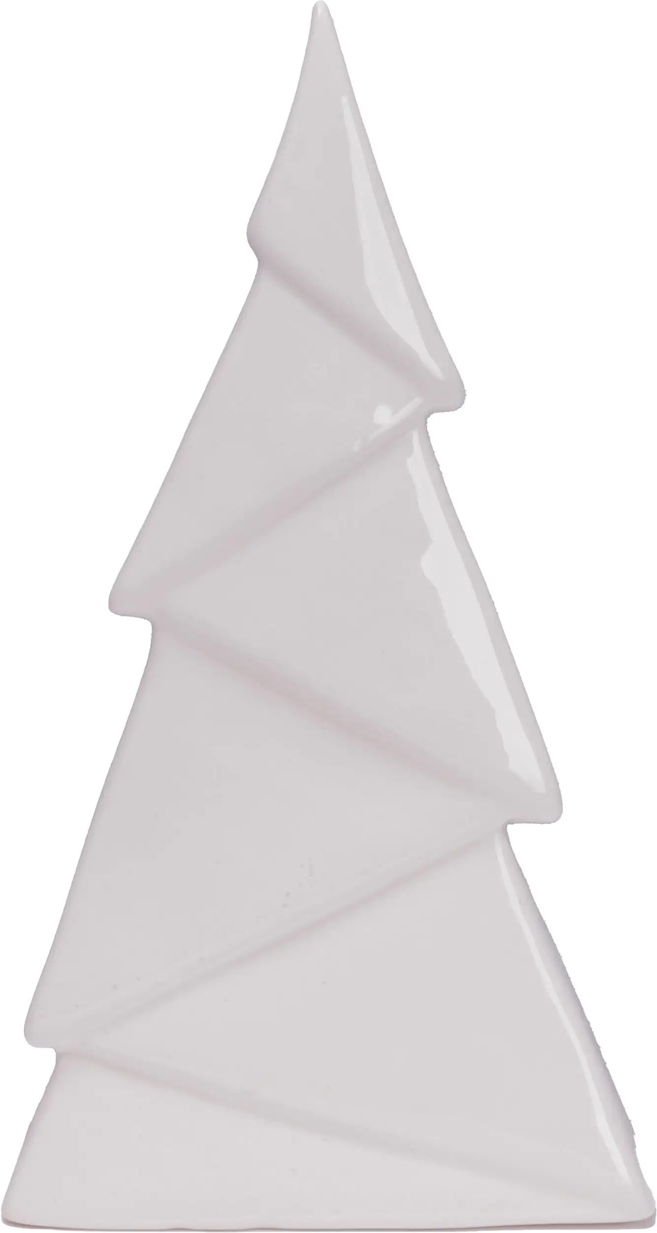 TrendLine Dekofigur Keramik Tannenbaum 23 x 13 cm weiß