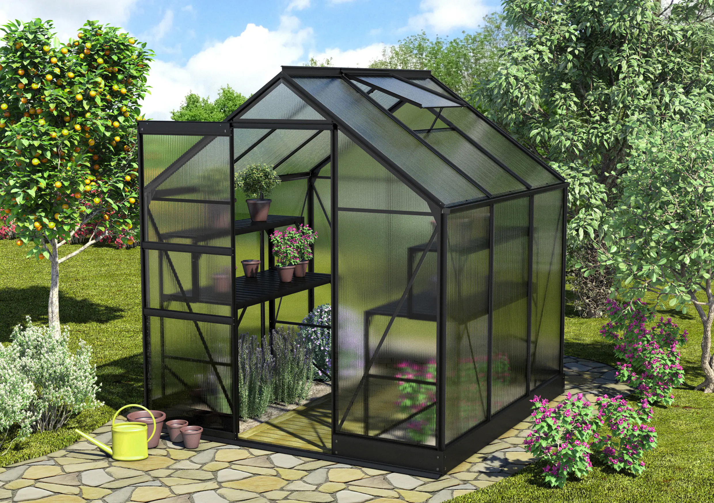 Vitavia Gewächshaus Apollo 3800 195 x 199 cm 6 mm HPK