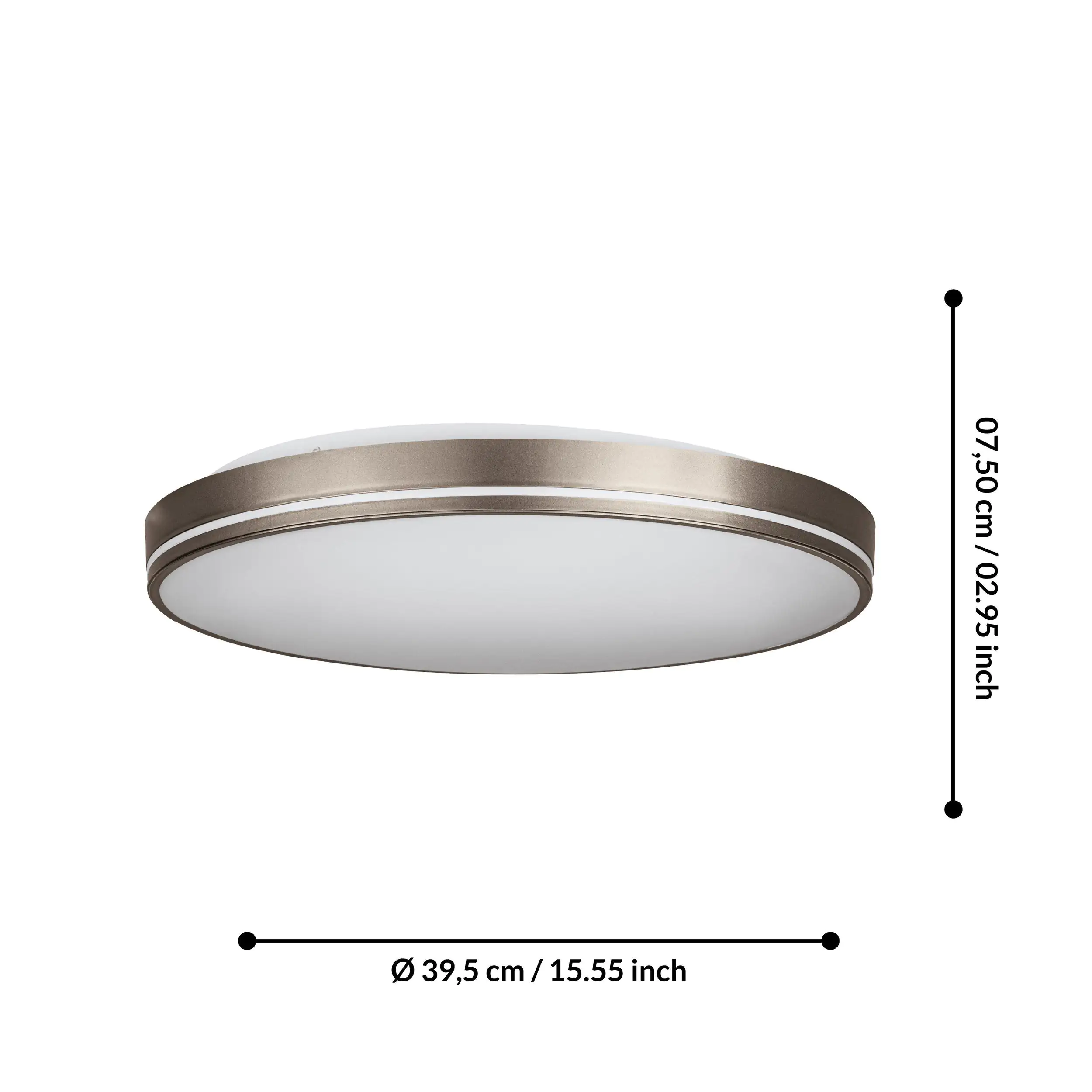 Eglo LED Deckenleuchte Orotava mokka Ø 39,5 cm