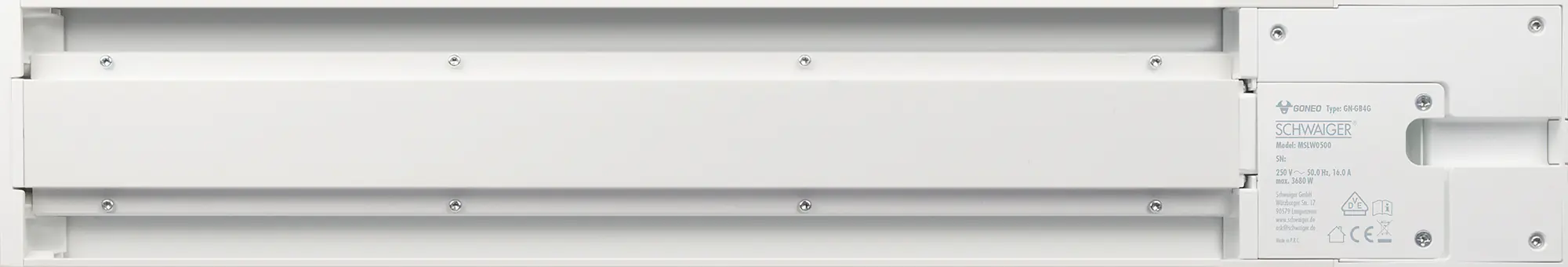 Schwaiger Modulare Stromleiste 50 cm max. 3680W weiß