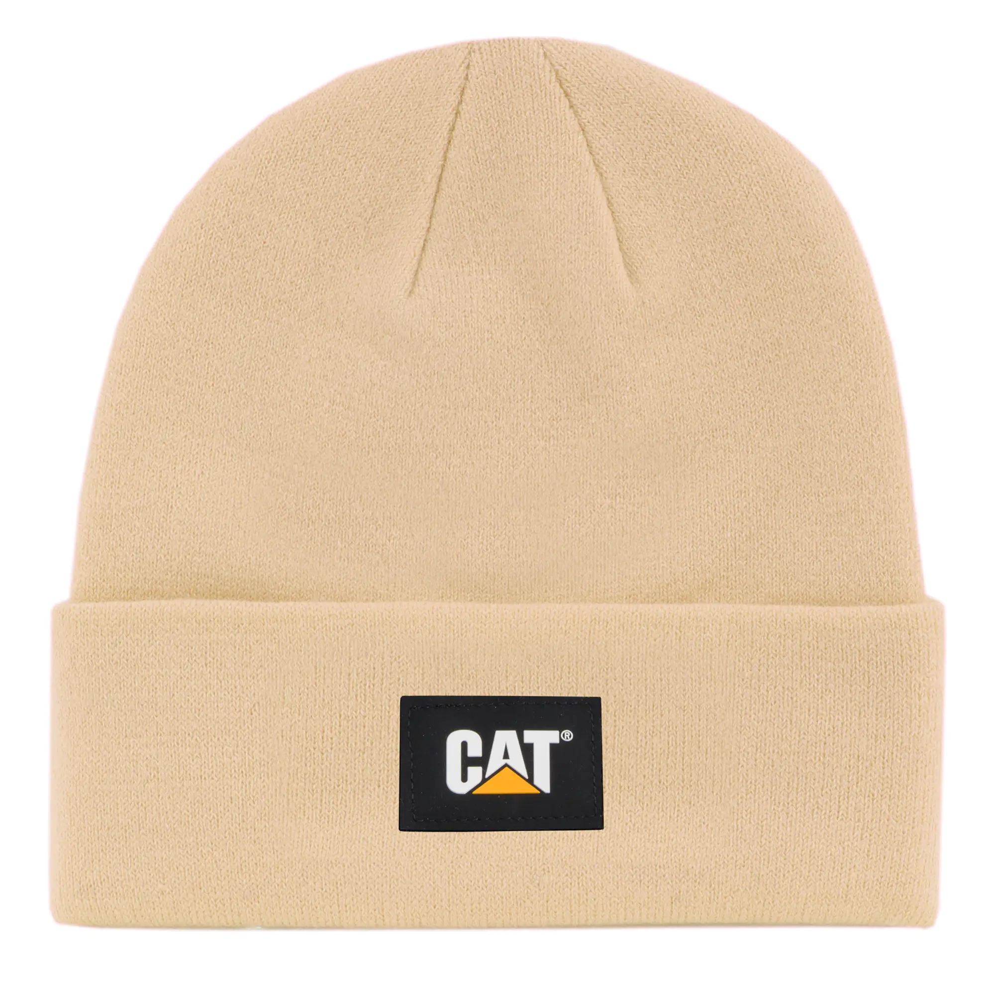 CAT Strickmütze Label Cuff cream