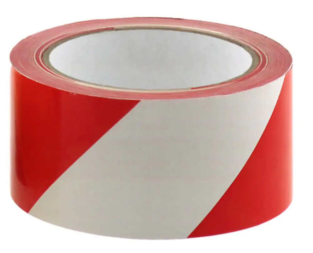 Conacord Warnband 66 m x 50 mm selbstklebend rot/weiß