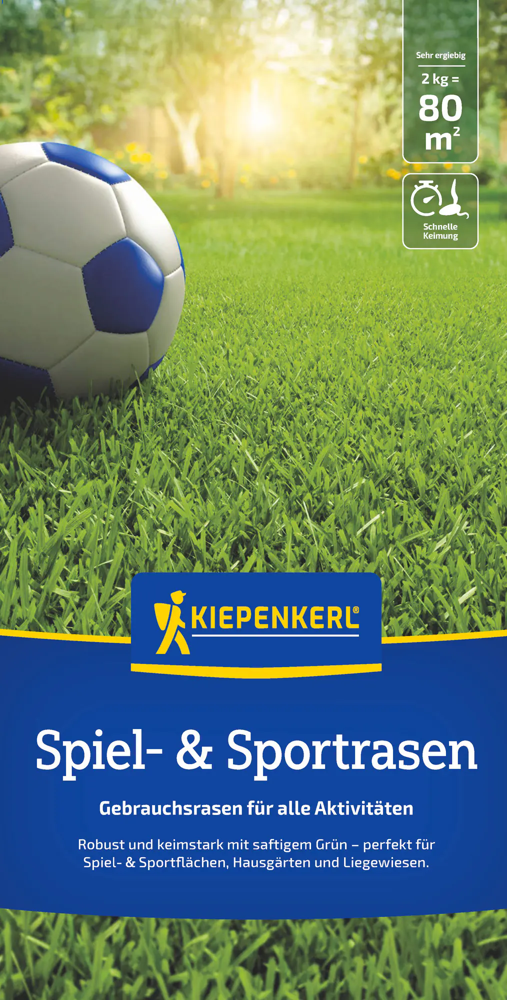 Kiepenkerl Saatgut Spiel- und Sportrasen 2 kg für ca. 80 m²