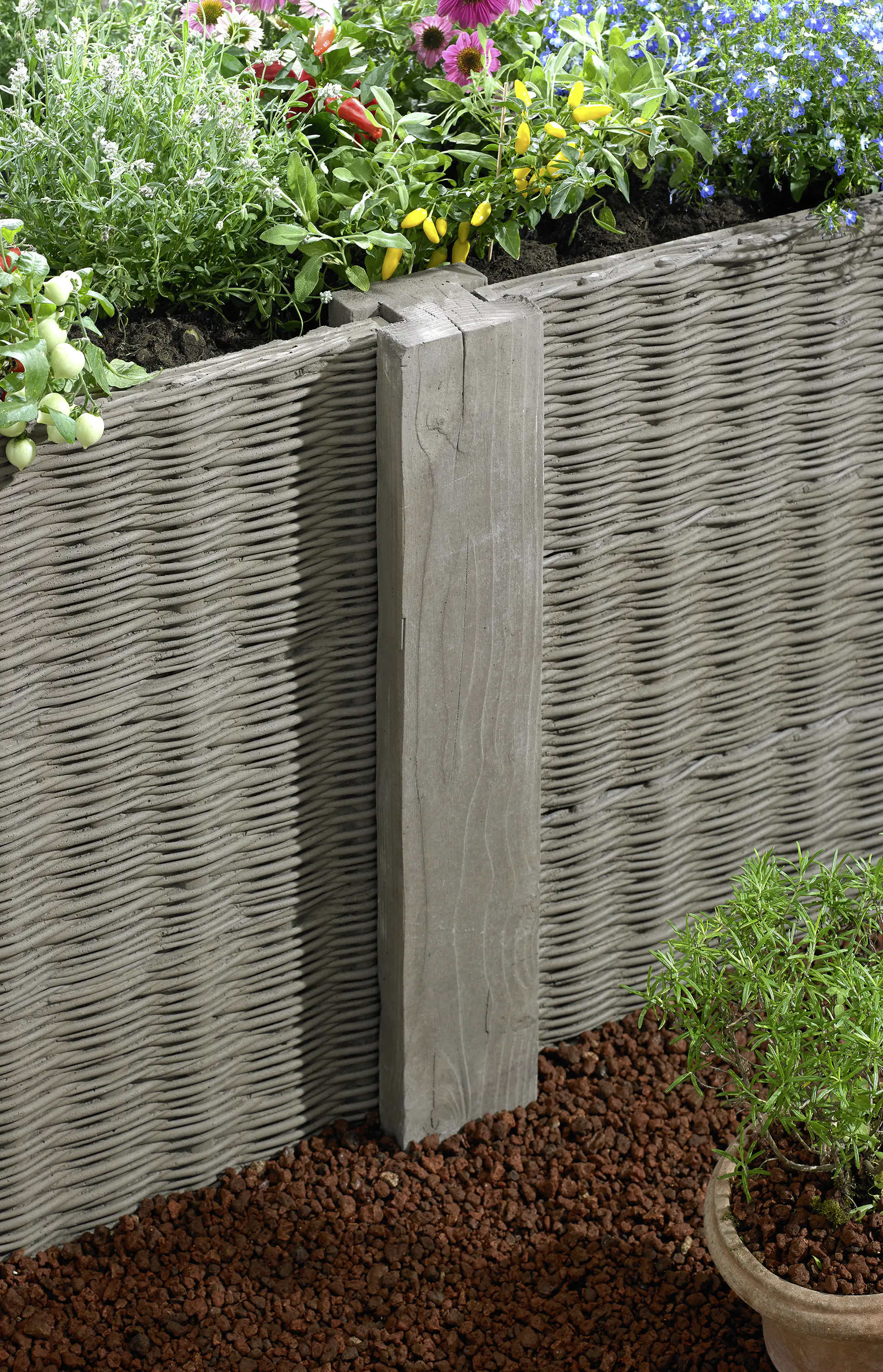 Kann Beetpfosten Antik 100 x 14 x 14 cm braun