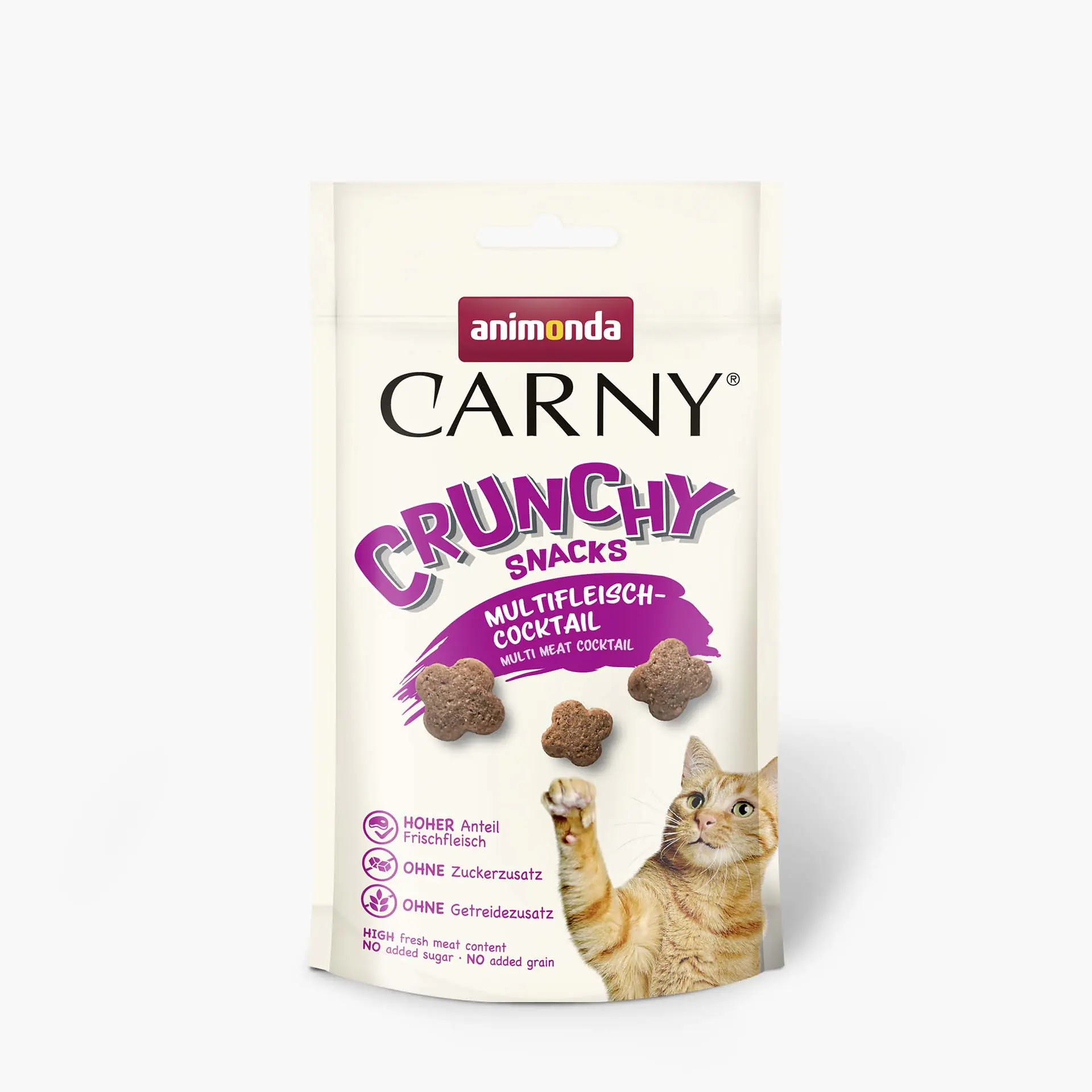 Animonda Carny Crunchy Adult Katzenleckerli getreidefrei 50 g Multifleisch-Cocktail