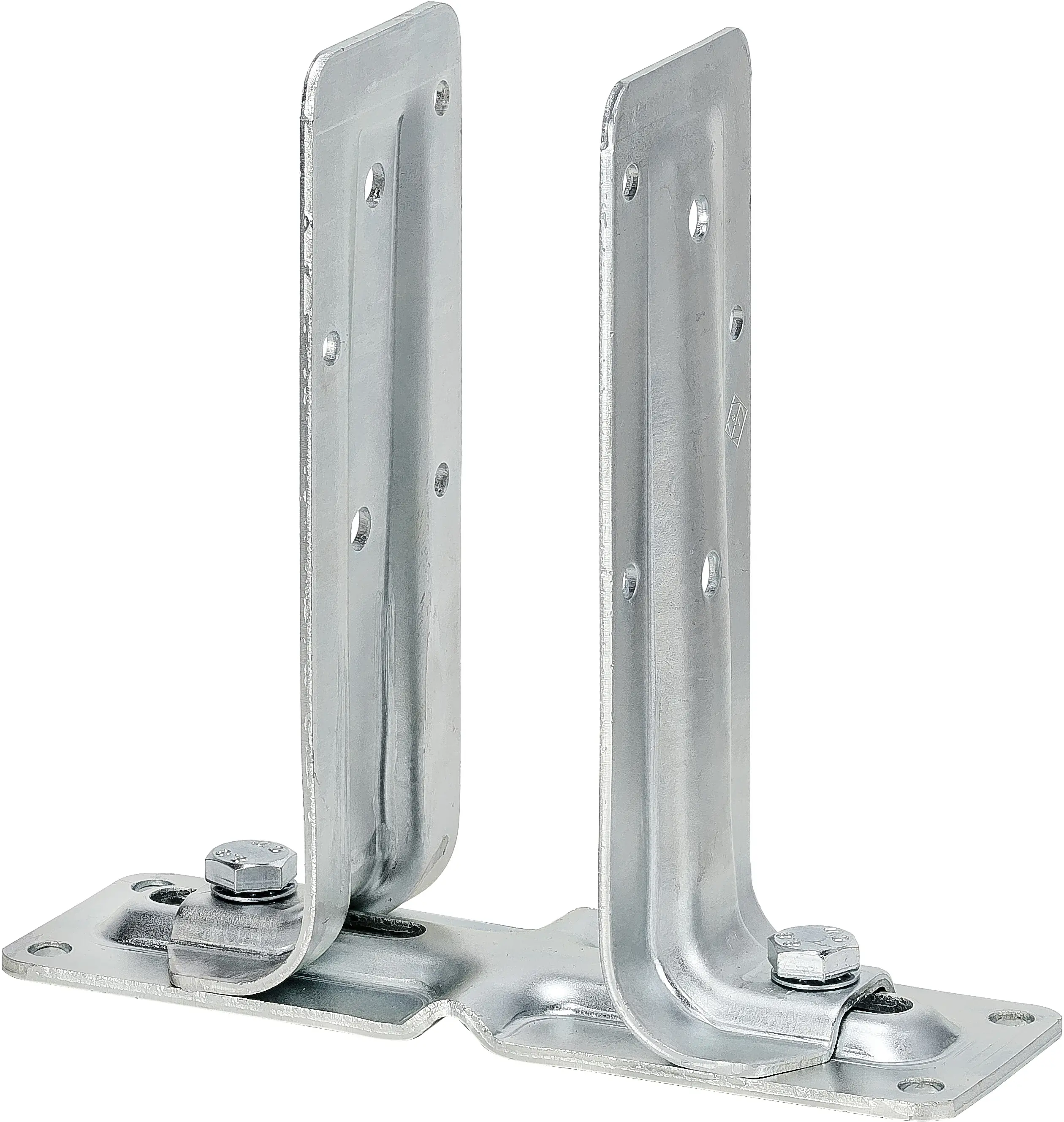 Vormann Verstellbare Stützenschuhe verzinkt 215/65 x 0-90 x 205 mm